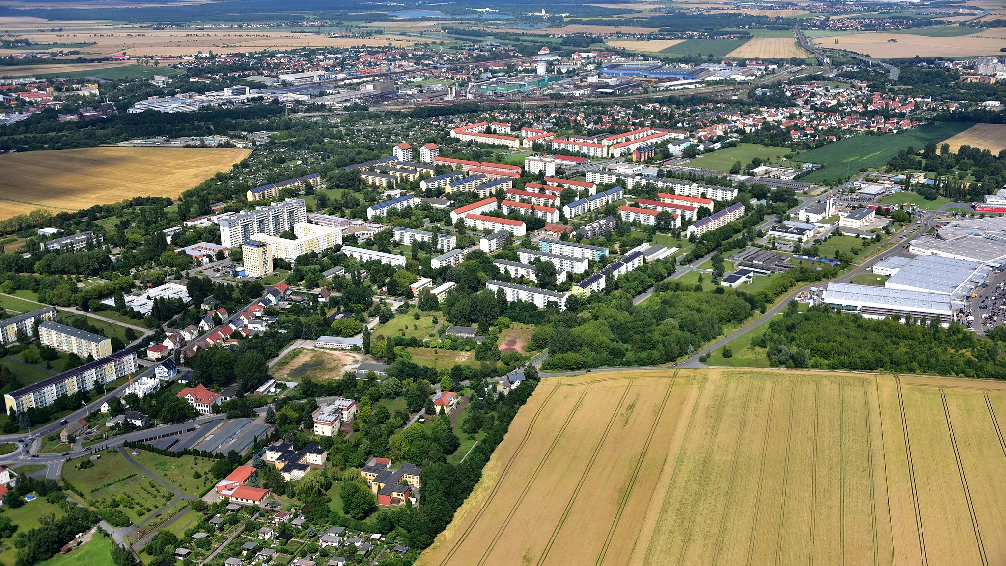 Photo showing: Riesa, Luftaufnahme (2017)