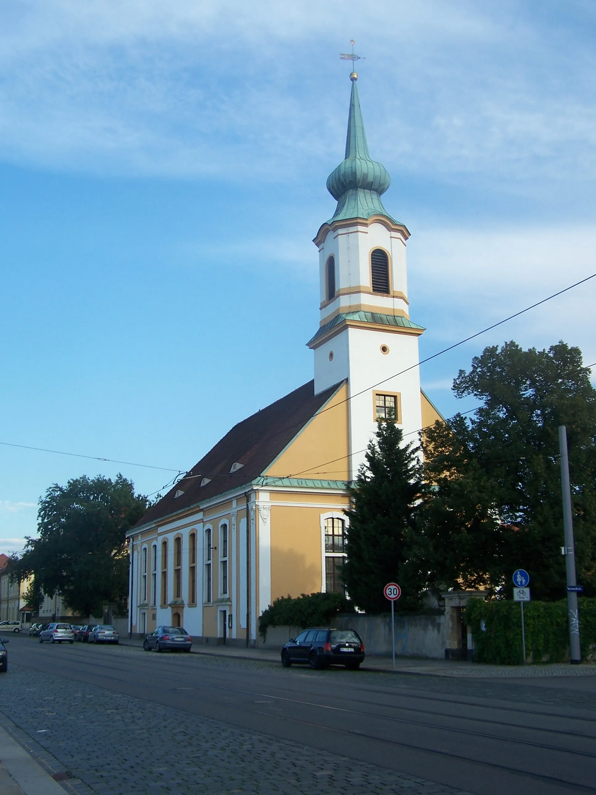 Photo showing: evangelische Matthäuskirche in Dresden-Friedrichstadt