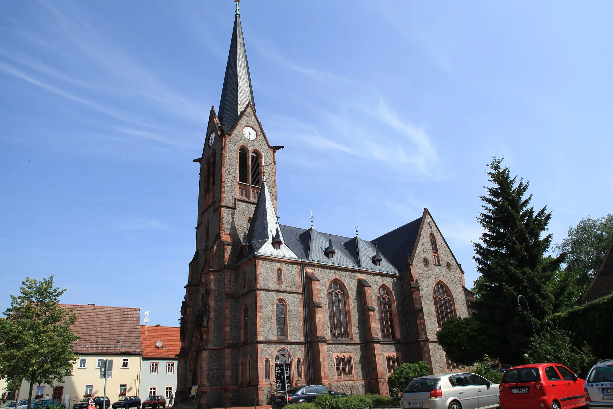 Photo showing: Nikolaikirche, Meißner Straße in Wilsdruff