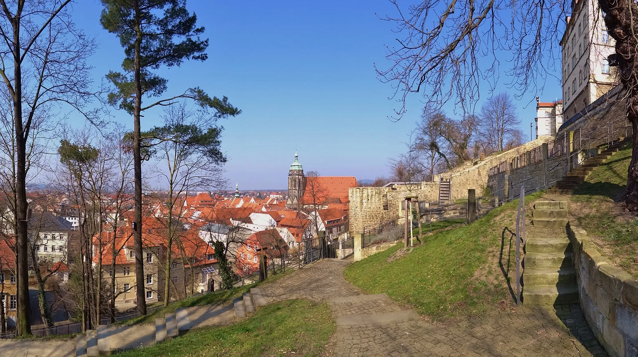 Photo showing: The Human rights memorial Castle-Fortress Sonnenstein in Pirna's old-town.