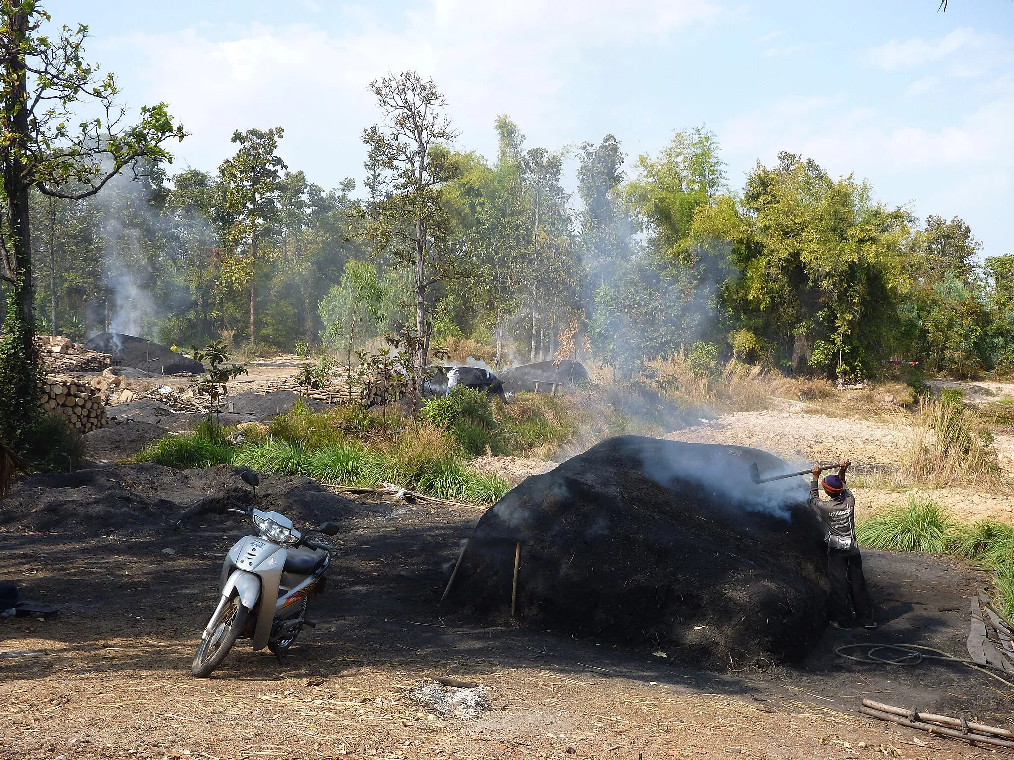Photo showing: 004 Charcoal production