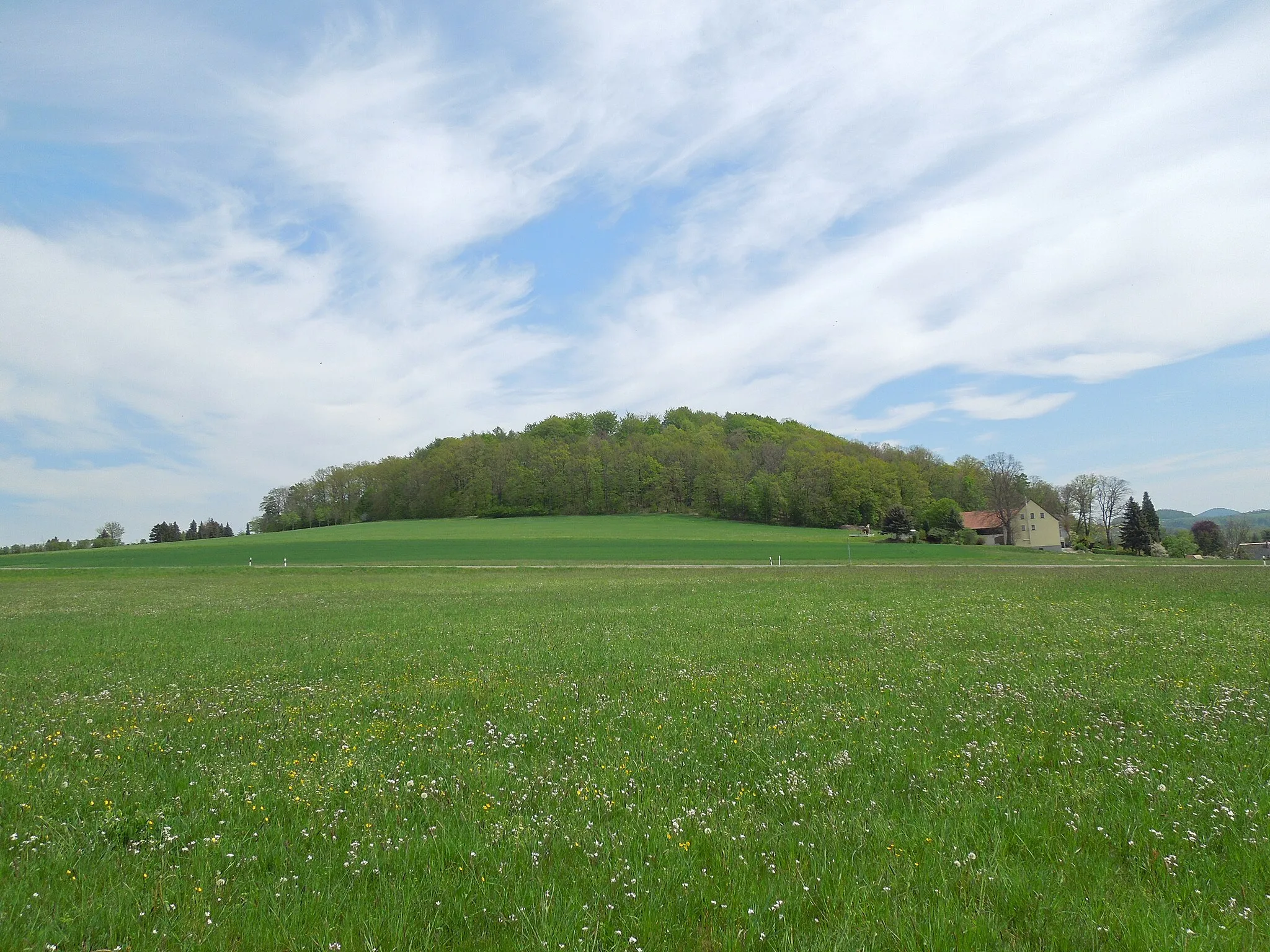 Photo showing: Blick von der Richard-Goldberg-Straße zum Hutberg in Großschönau