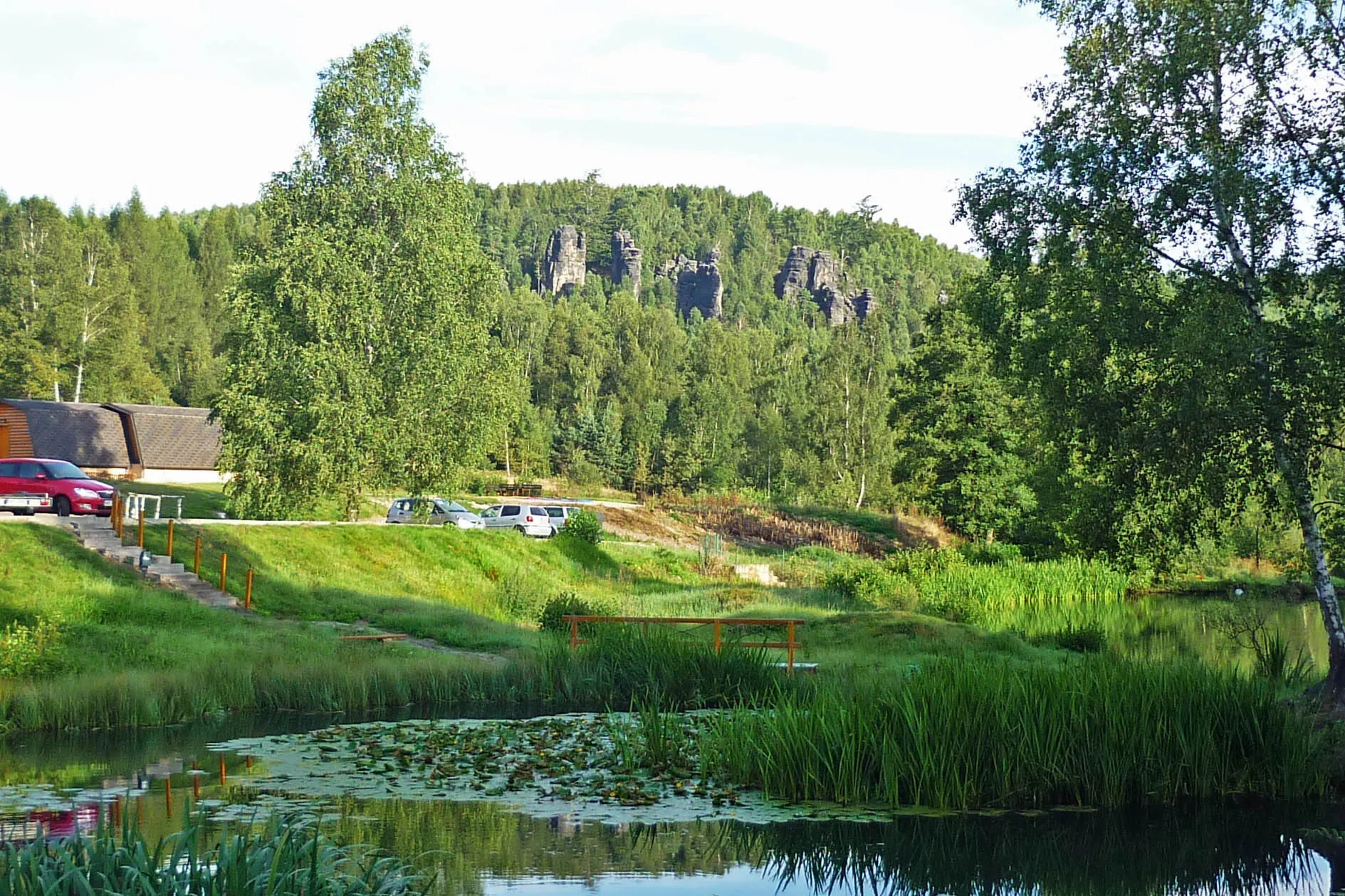 Photo showing: Teich in Eiland/Ostrov im Elbsandsteingebirge