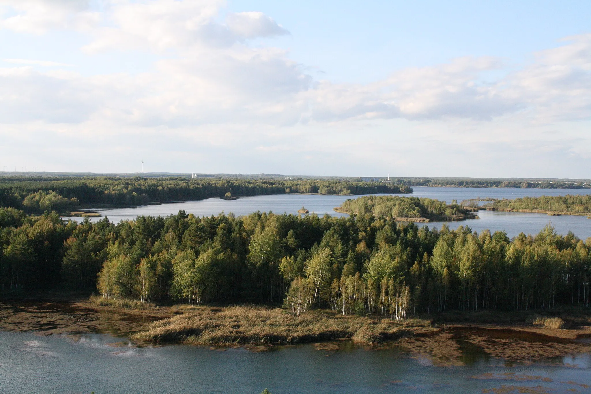 Photo showing: Aussicht vom Aussichtsturm Senftenberger See