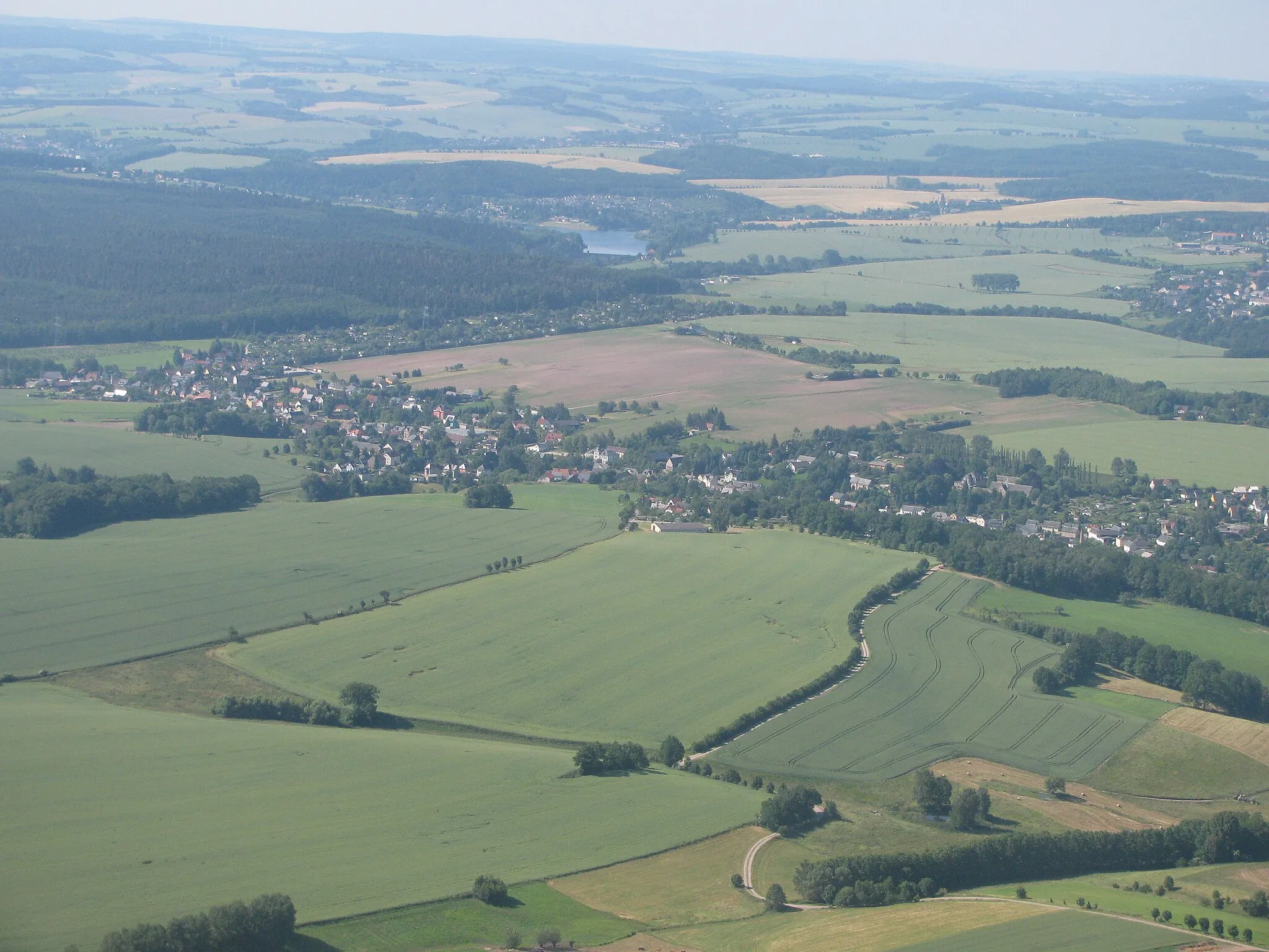 Photo showing: Luftbild Rabenau-Oelsa