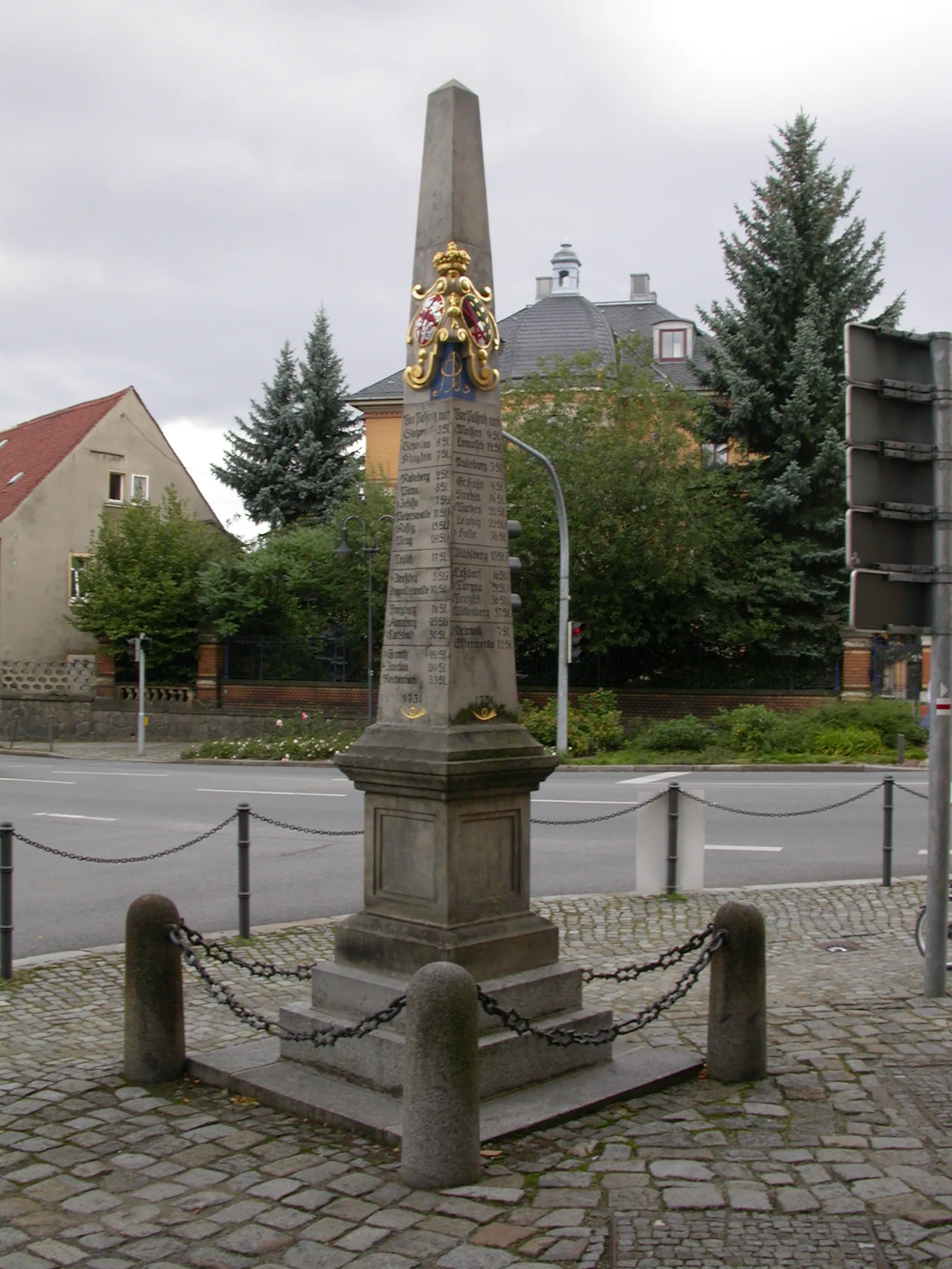 Photo showing: Kursächsische Postmeilensäule in Pulsnitz