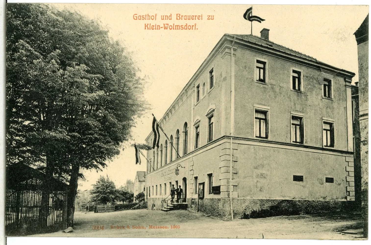 Photo showing: Klein-Wolmsdorf; Gasthof und Brauerei