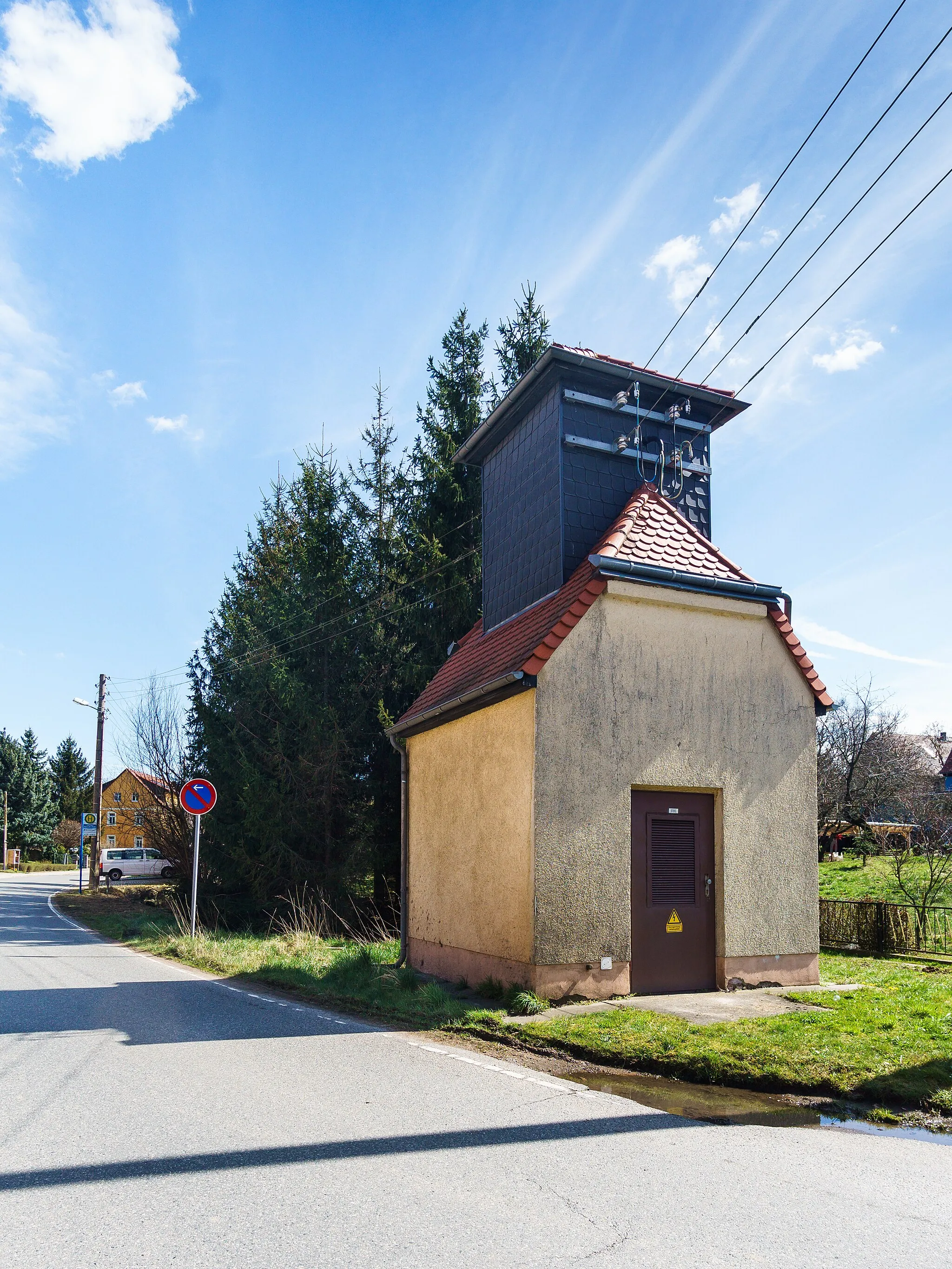 Photo showing: Turmnstation an der Hühndorfer Straße in Klipphausen OT Sachsdorf