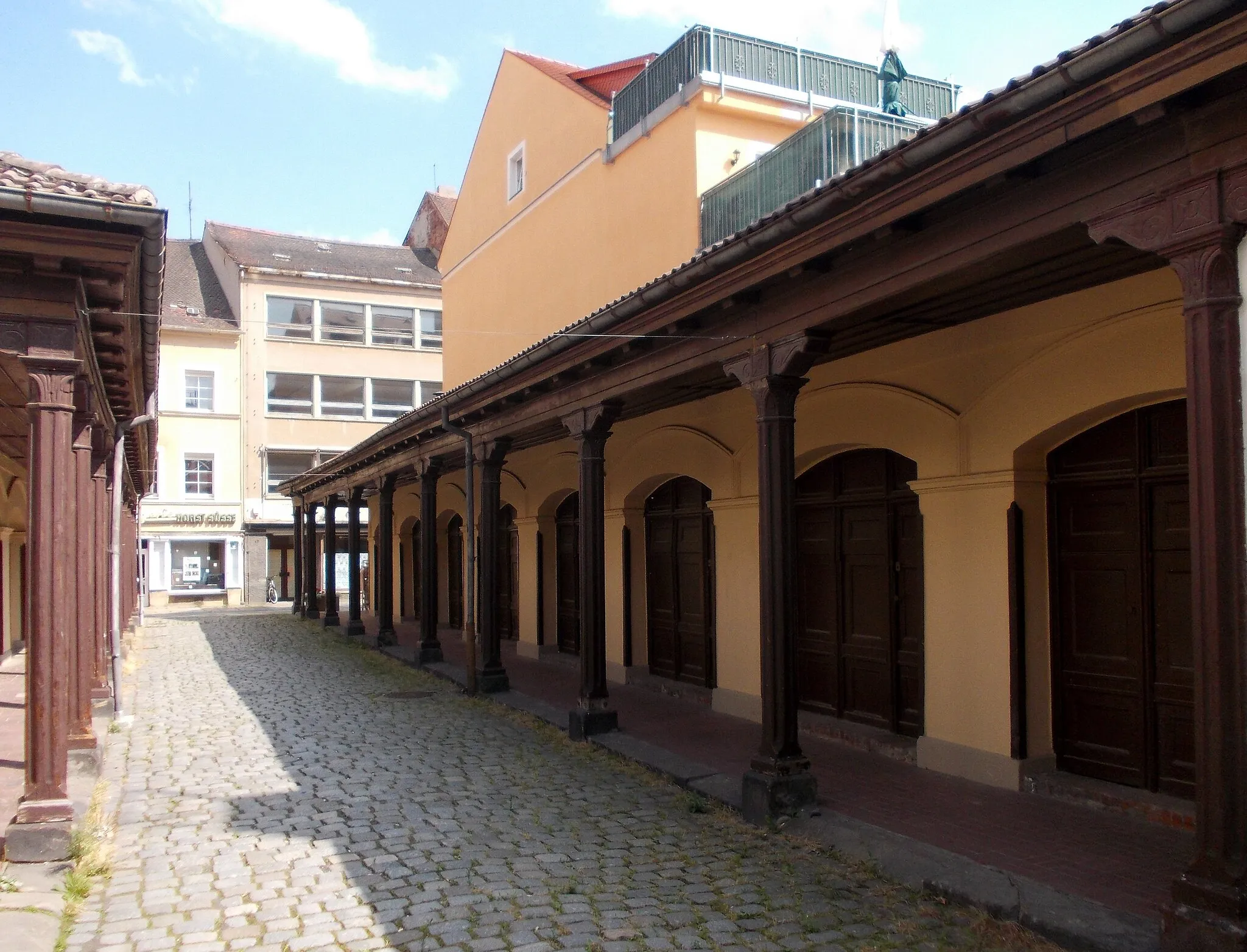 Photo showing: Butchers' stalls in Zittau (Görlitz district, Saxony)