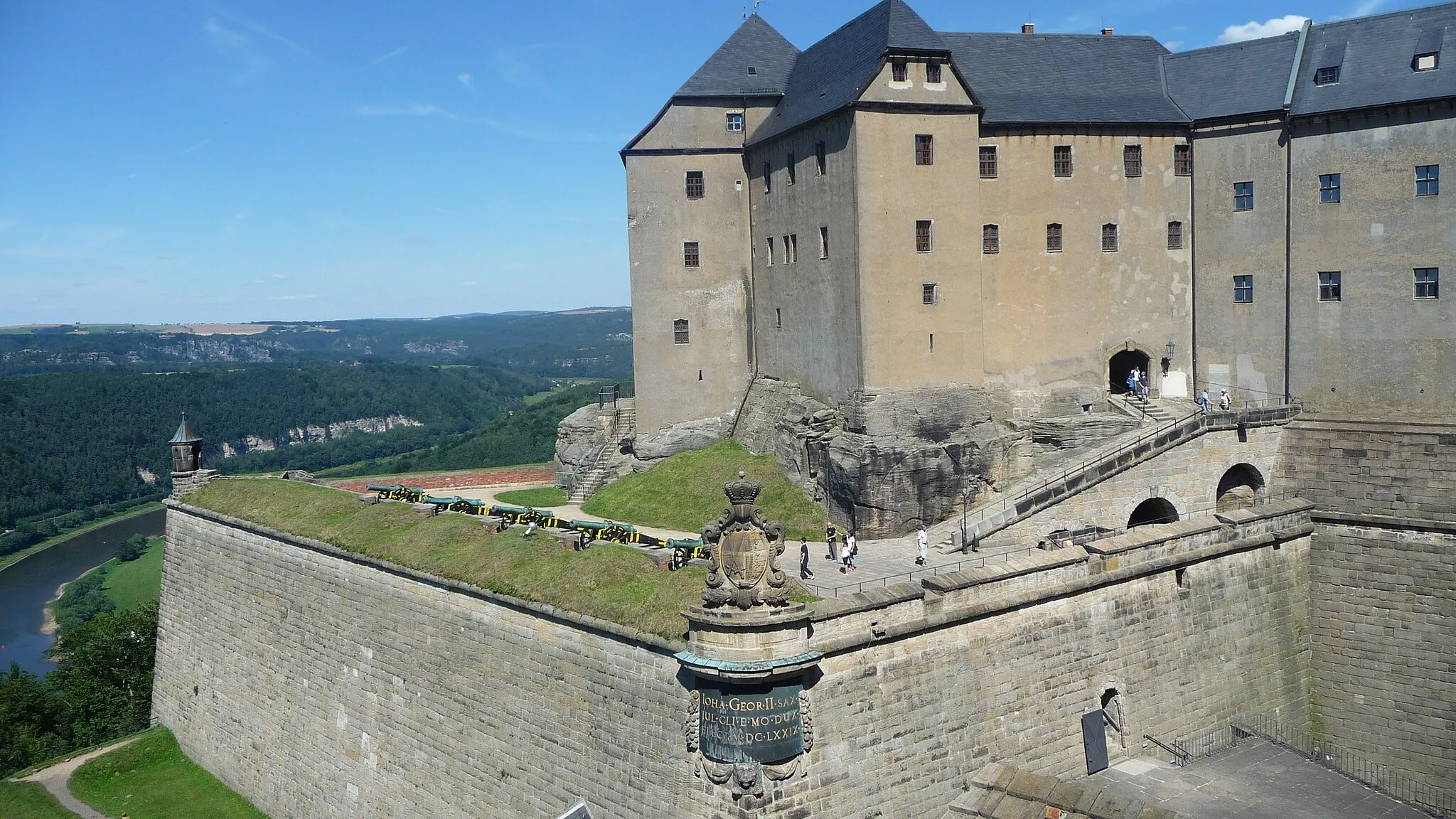 Photo showing: Festung Königstein in der Sächsischen Schweiz in Sachsen, Deutschland, im Sommer 2012