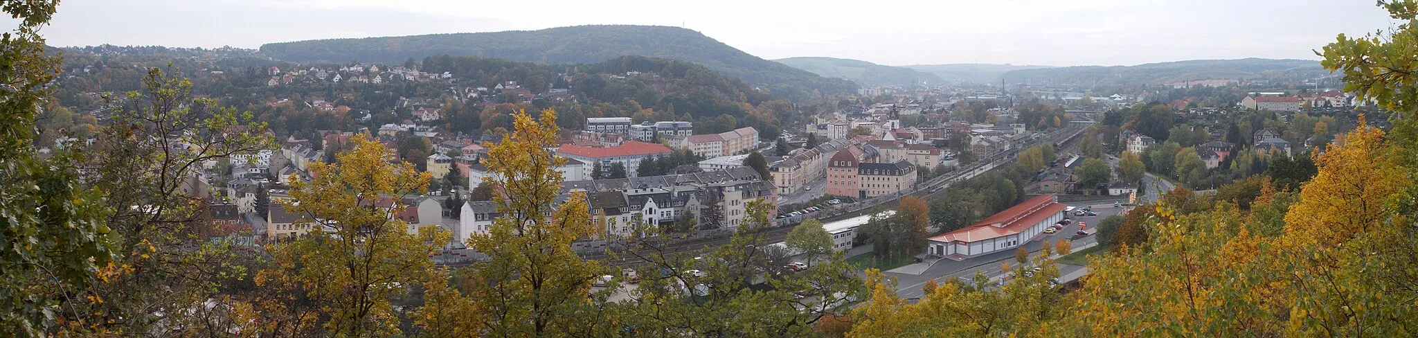 Photo showing: Blick auf Freital vom Aussichtspunkt Am Jochhöh