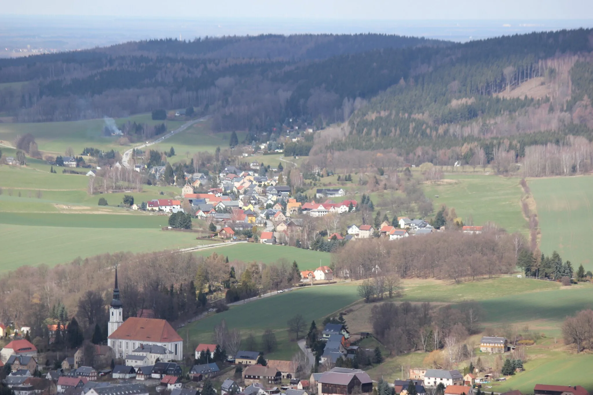 Photo showing: Wuhlad wot Běłoboha do Jasneje Hory, gmejnskeho dźěla Kumwałda.