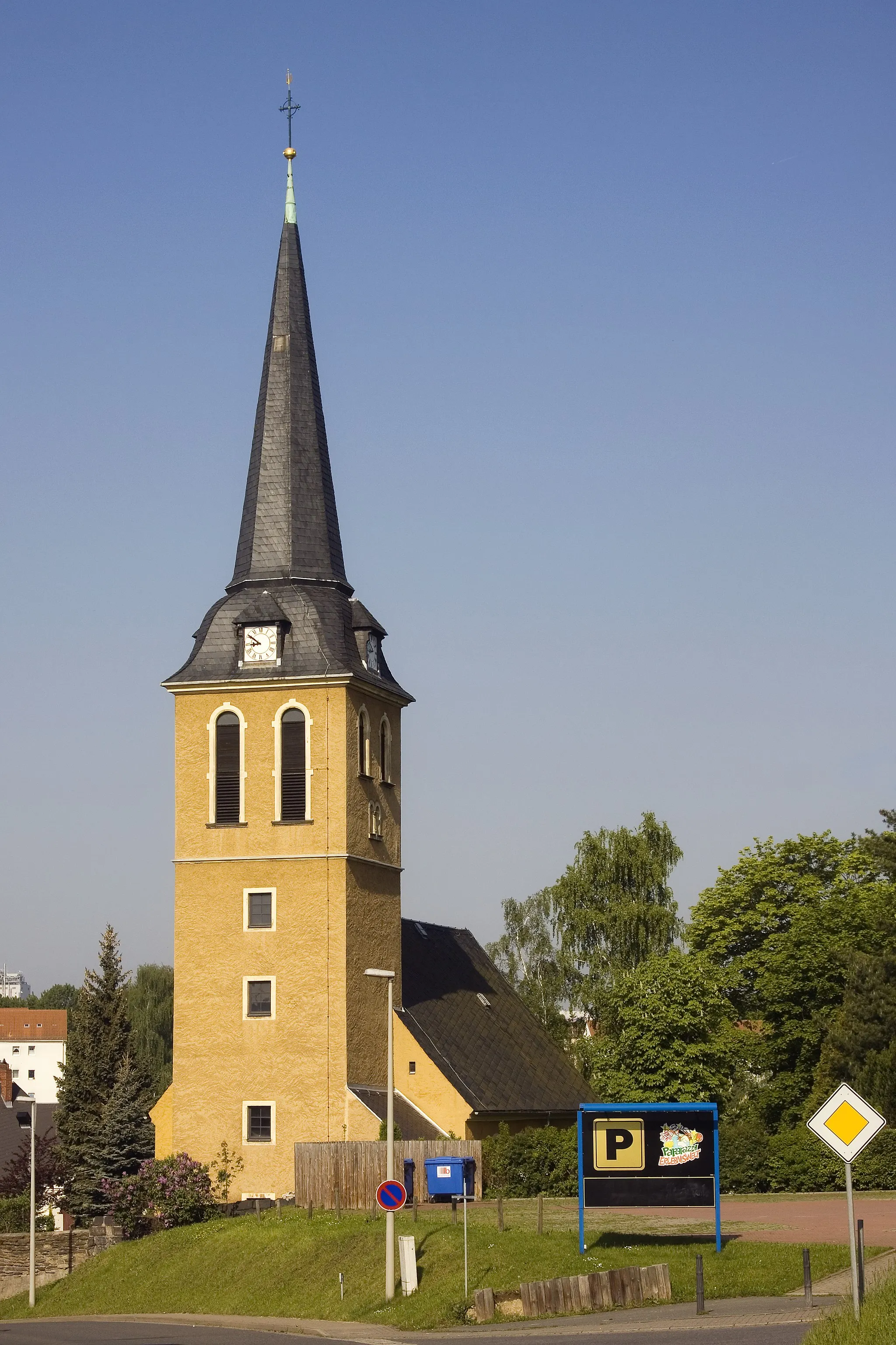 Photo showing: Hilbersdorf near Freiberg (Saxony), church