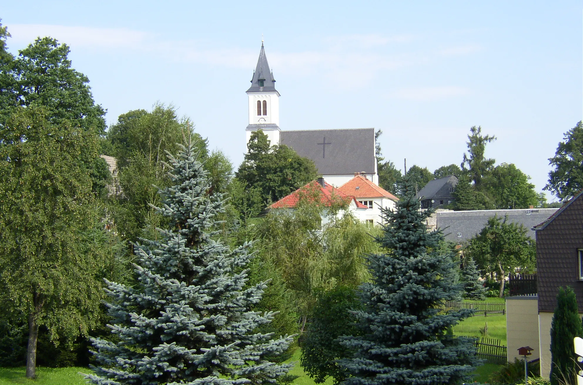 Photo showing: Ansicht von Großdrebnitz mit Martinskirche