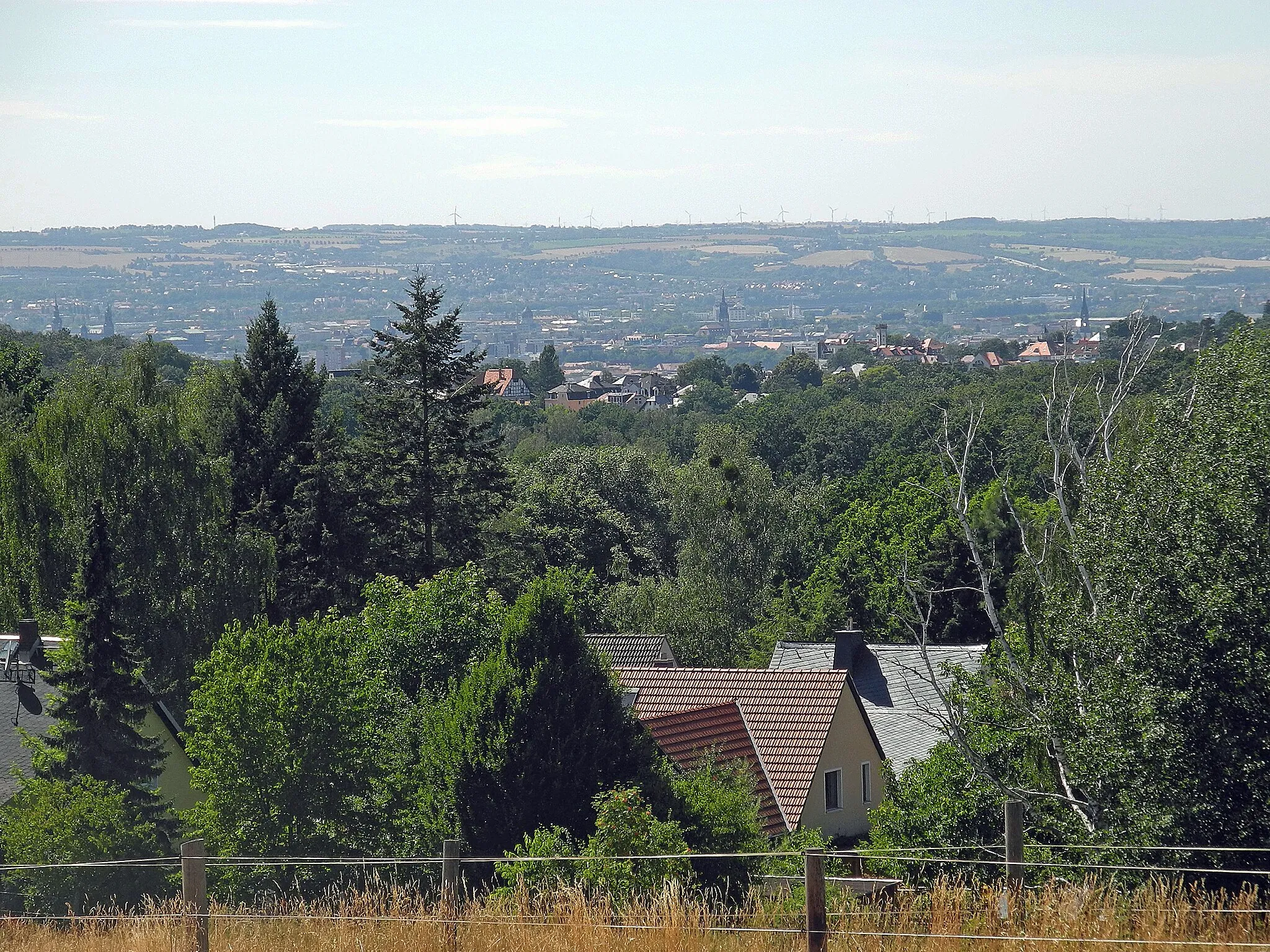 Photo showing: Blick vom Bühlauer Rundblick ins Elbtal nach Dresden