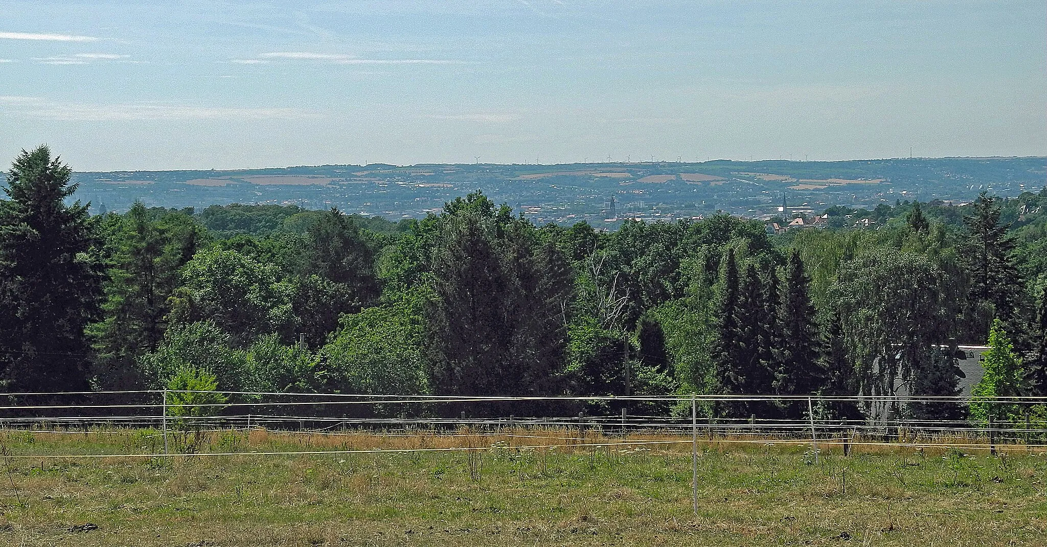 Photo showing: Blick vom Bühlauer Rundblick ins Elbtal nach Dresden