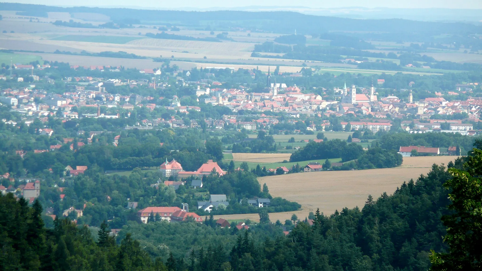 Photo showing: Blick auf Zittau vom Berg Oybin