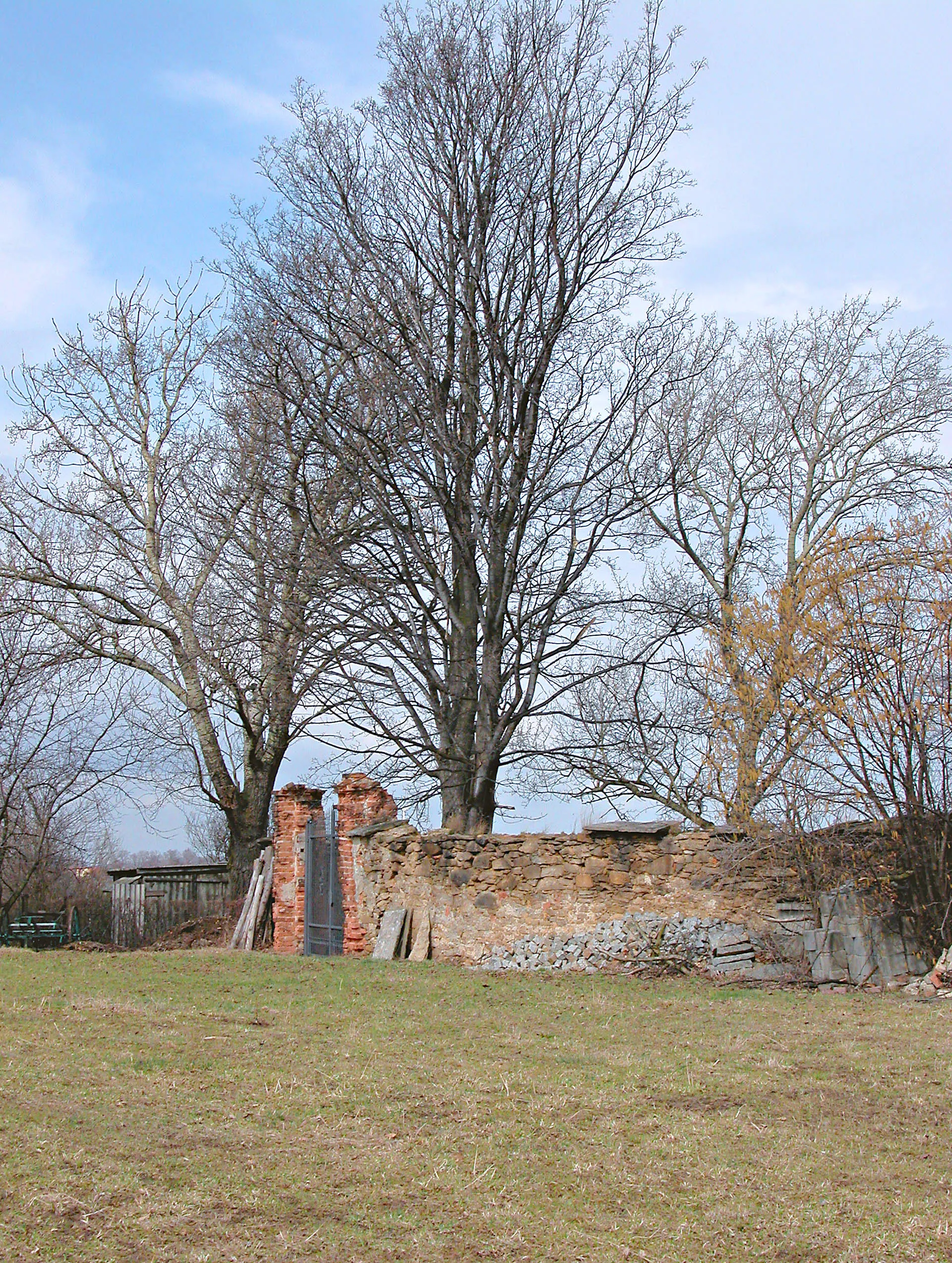 Photo showing: 01.04.2006   01906   Pannewitz (Burkau), Am Schloß 2:  Das barocke Herrenhaus wurde um 1750 für Johann Heinrich Simonis errichtet. Heute Mietwohnungen. Südliche Parkmauer. [DSCN9238.TIF]20060401065DR.JPG(c)Blobelt