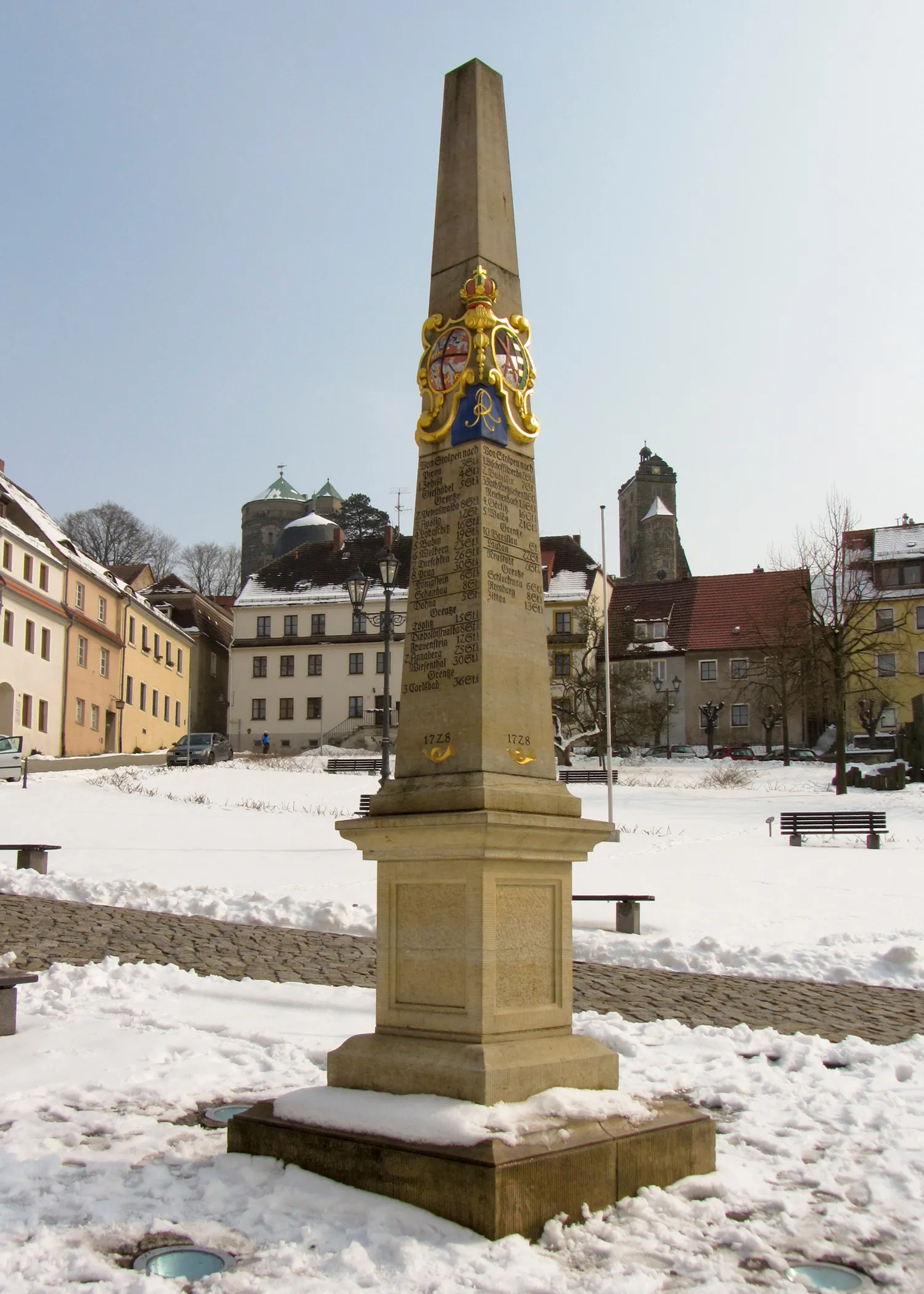 Photo showing: Kursächsische Postmeilensäule-Distanzsäule in Stolpen