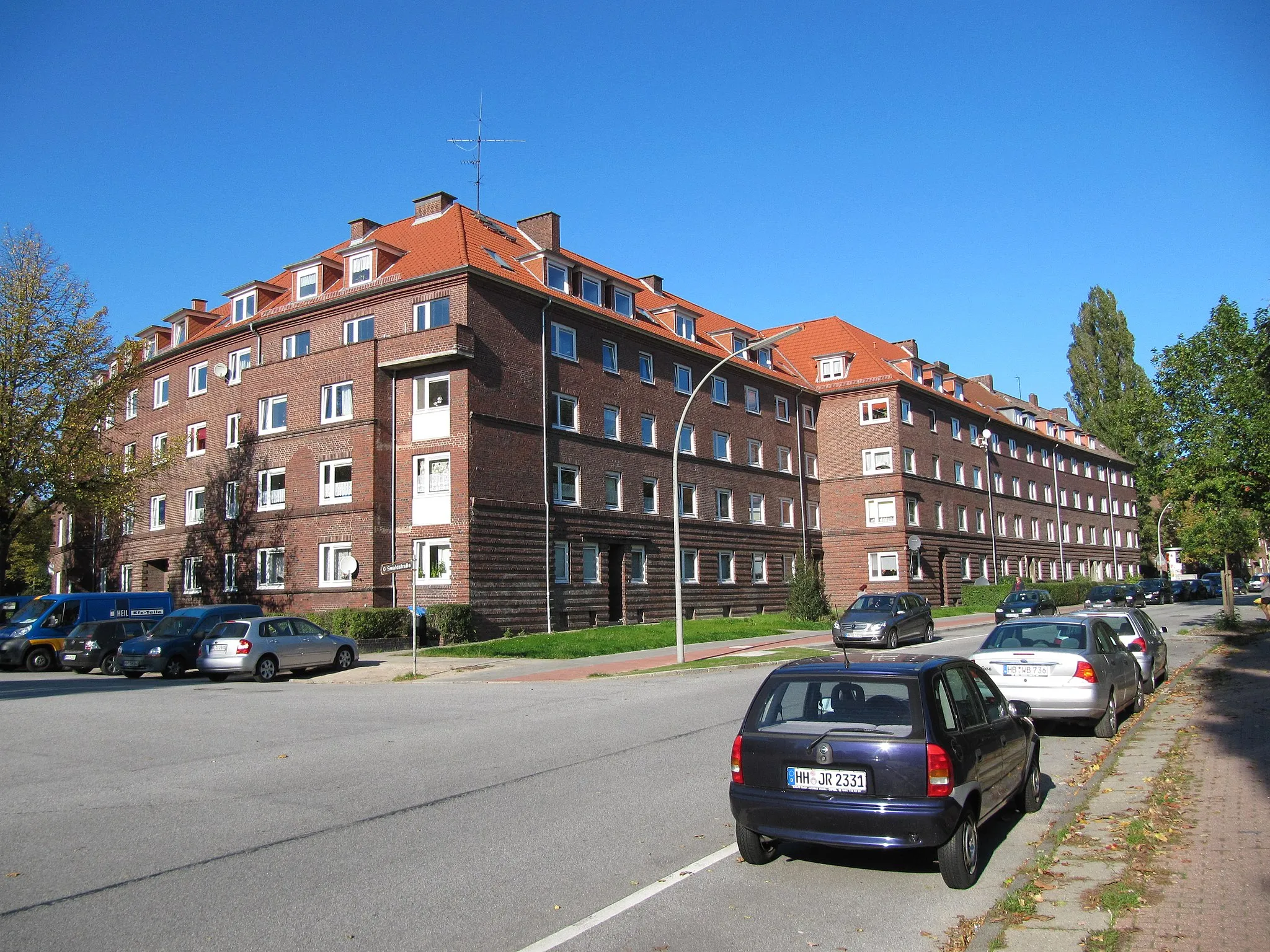 Photo showing: Typische Backstein-Bebauung in Hamburg-Horn