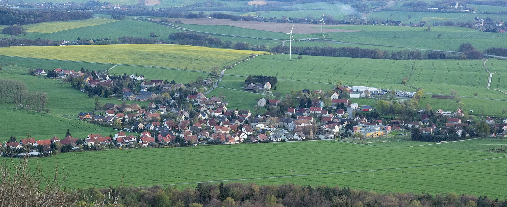 Photo showing: Ebersdorf (Blick vom Löbauer Berg)