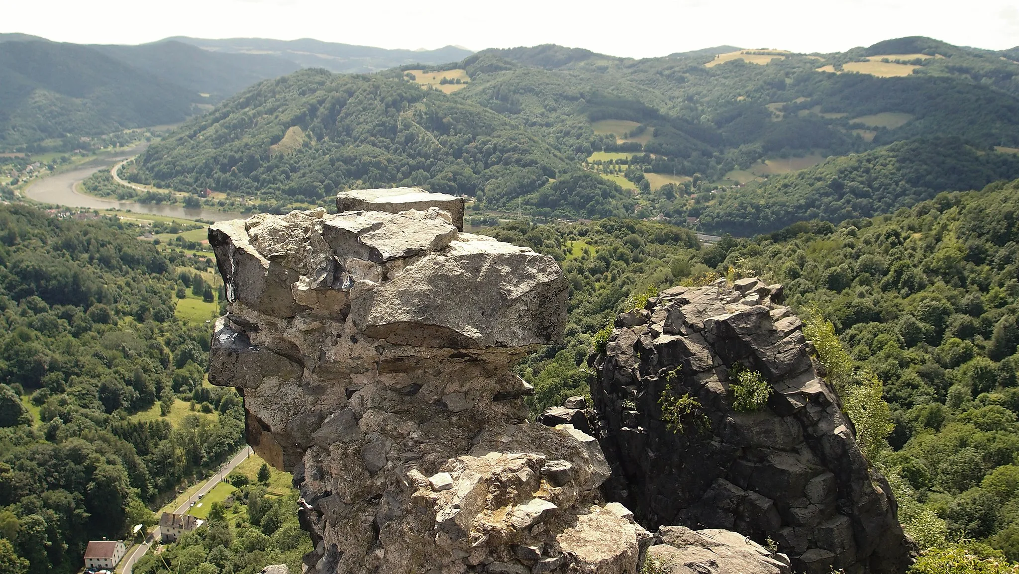 Photo showing: Vrabinec (Děčín) - výhled na Labe