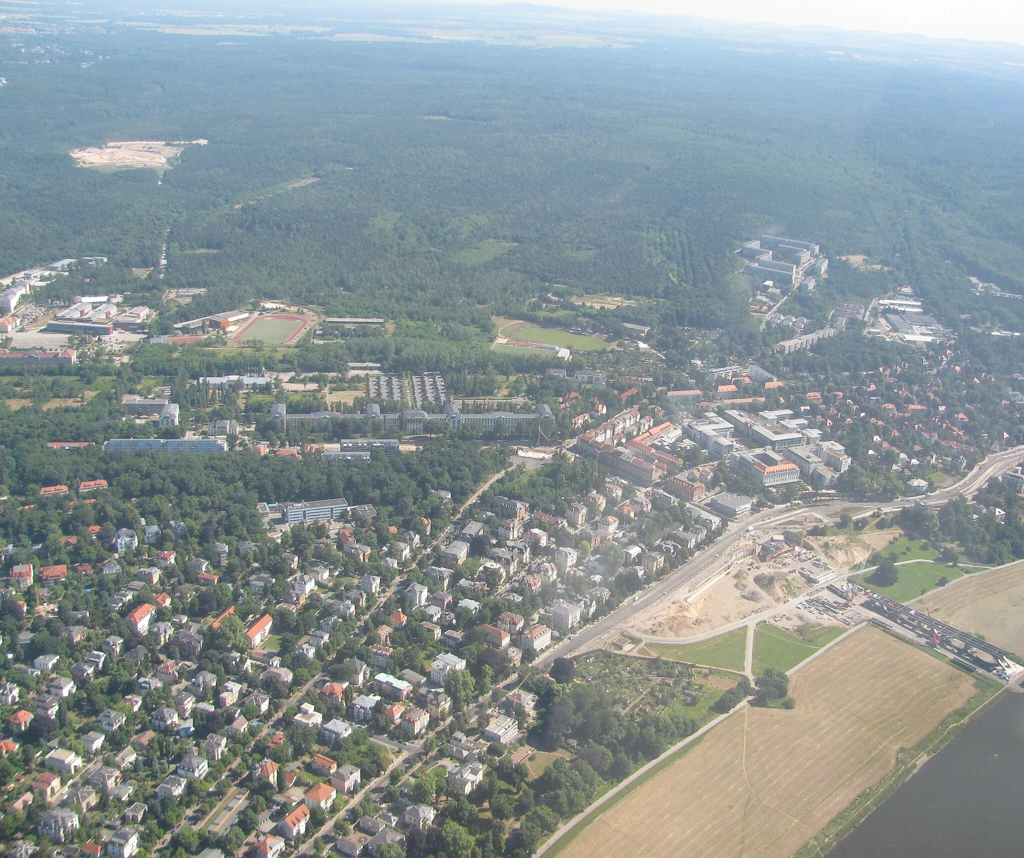 Photo showing: Luftbild Radeberger Vorstadt