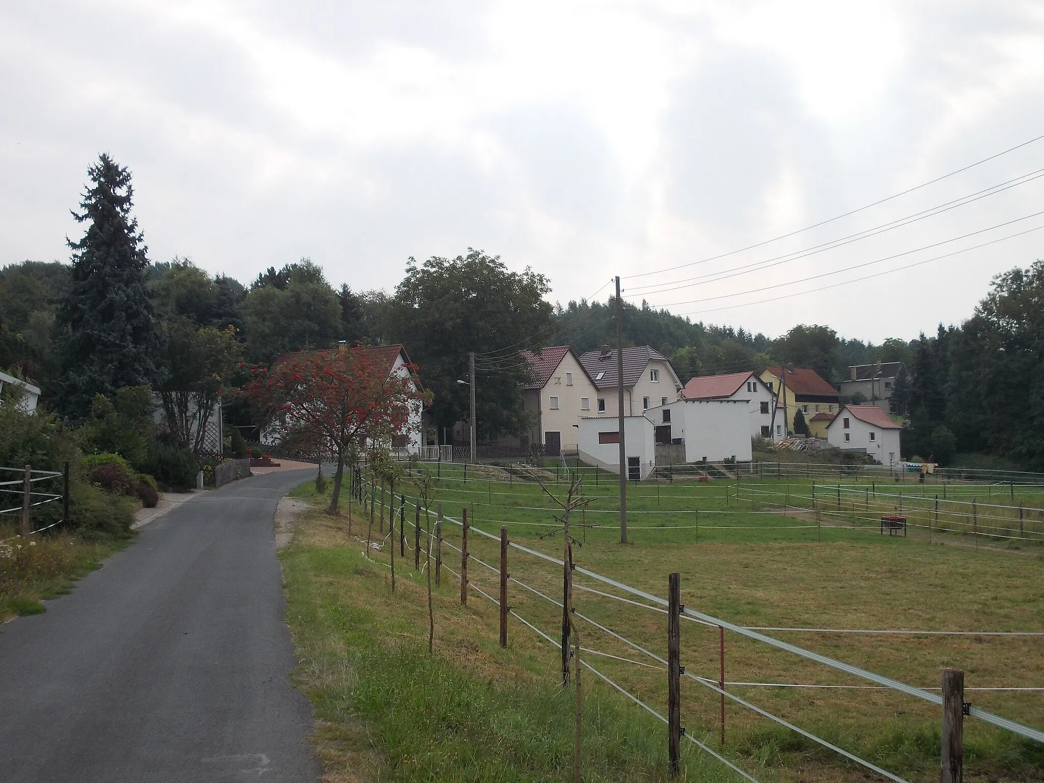 Photo showing: Talstrasse in Lichteneichen (Mügeln, Nordsachsen district, Saxony)