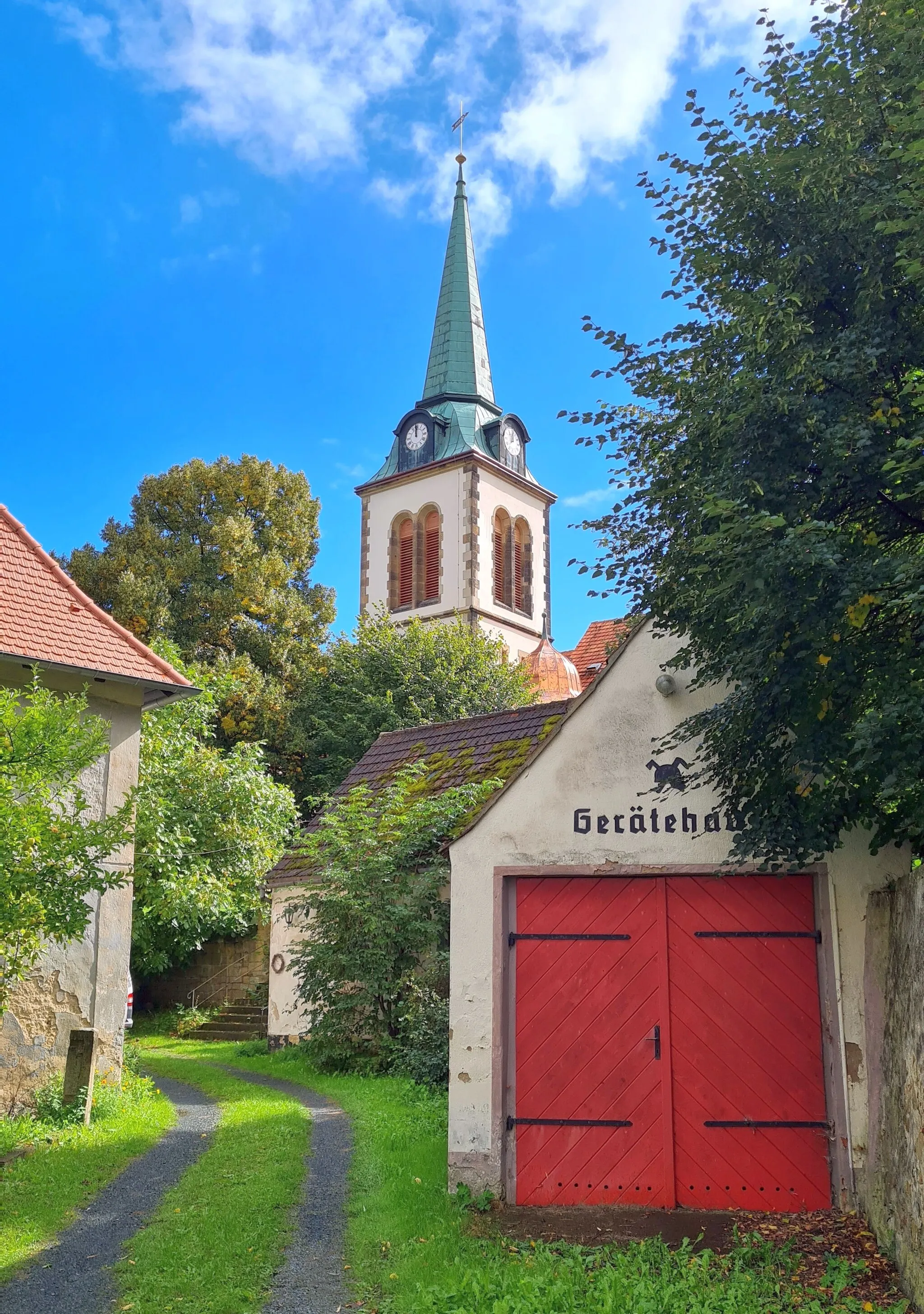 Photo showing: Denkmalgeschütztes Spritzenhaus und Nebengebäude; Ottendorf 49, Bahretal