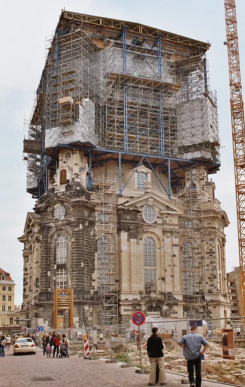 Photo showing: Germany, Saxony, Dresden: Frauenkirche (Church of Our Lady) during period of reconstruction.