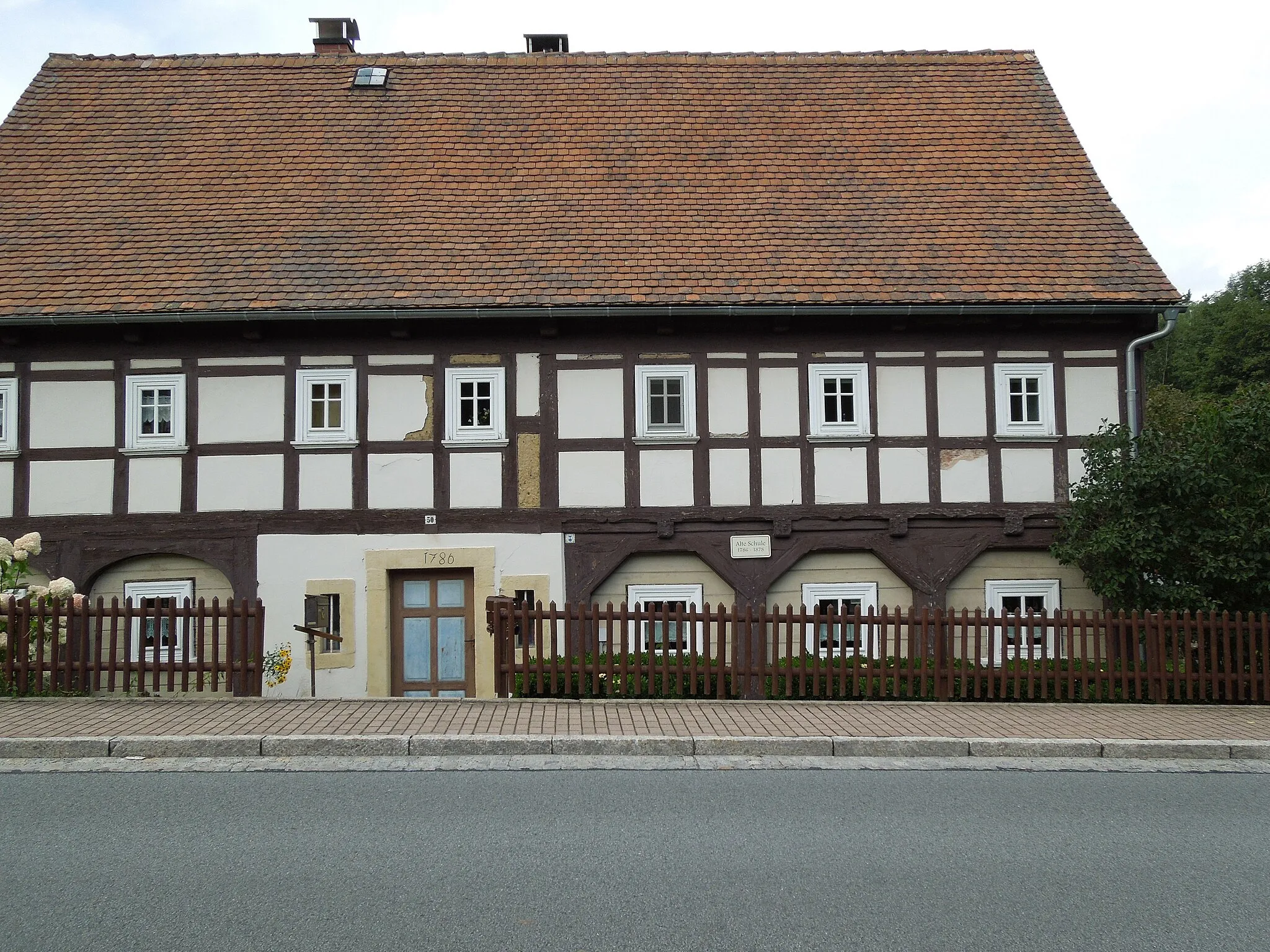 Photo showing: Umgebindehaus Zittauer Straße 41 in Jonsdorf - Detail