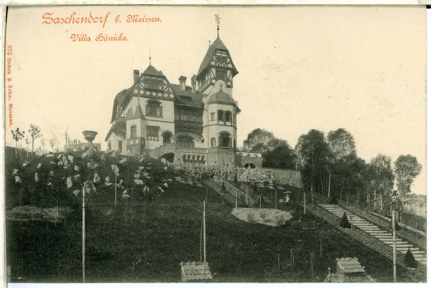 Photo showing: Meißen; Zaschendorf, Villa Hönicke