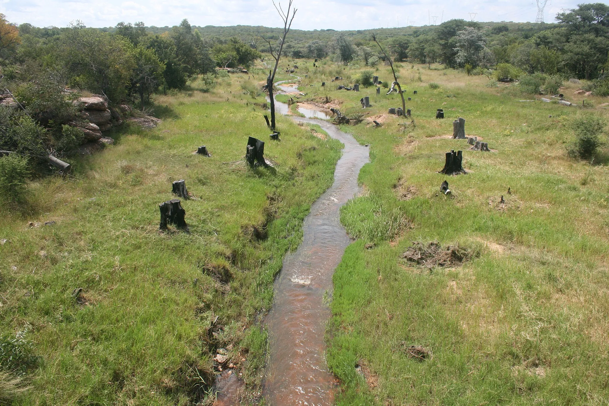 Photo showing: Looking downstream over the Kunap River south of Marken, Limpopo