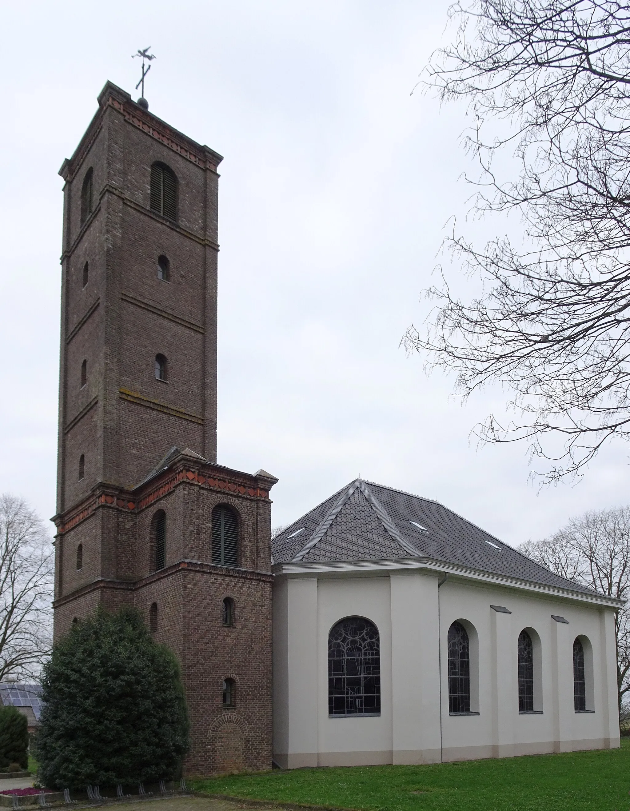 Photo showing: Goch-Pfalzdorf; Kirchstraße 92, evangelische Westkirche
