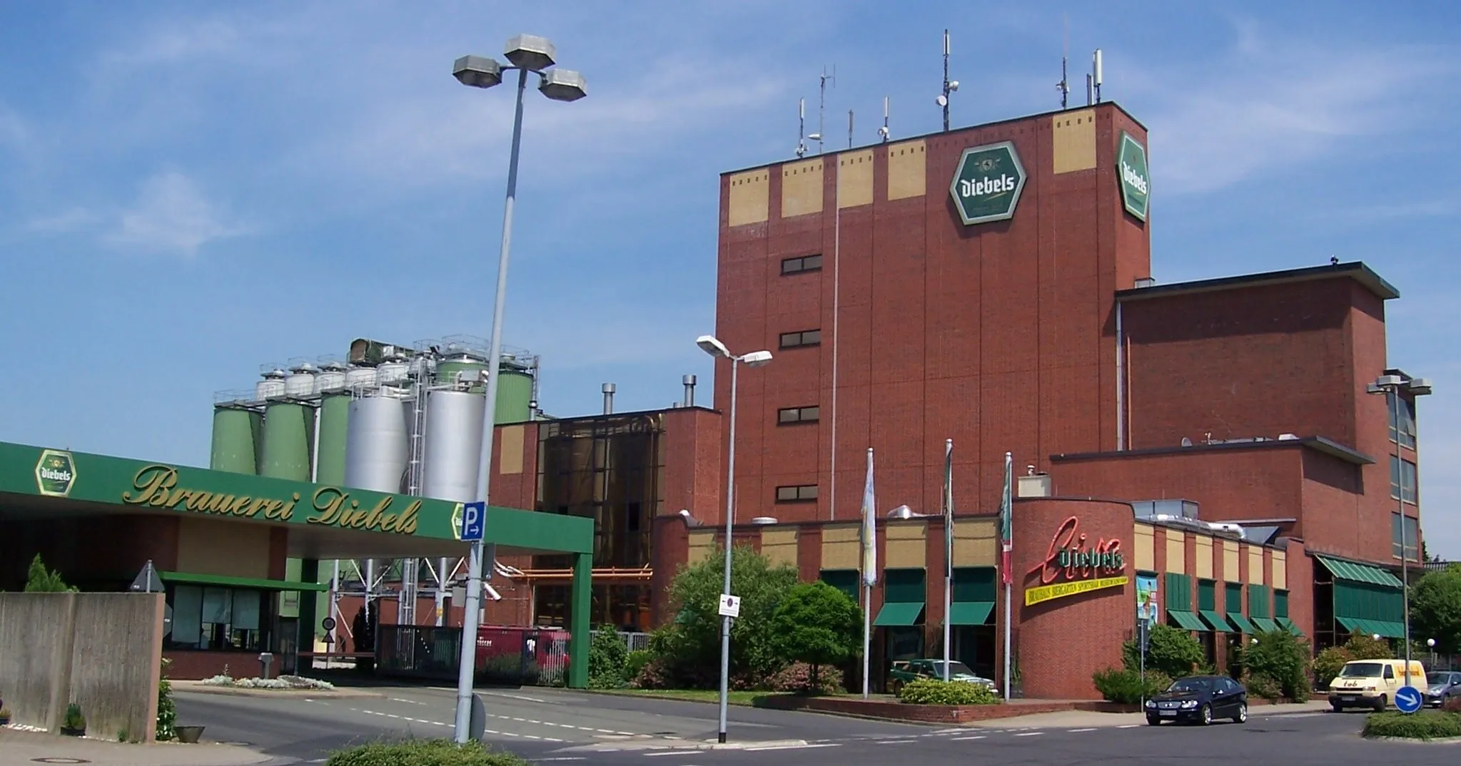 Photo showing: The Diebels brewery in Issum, Germany.