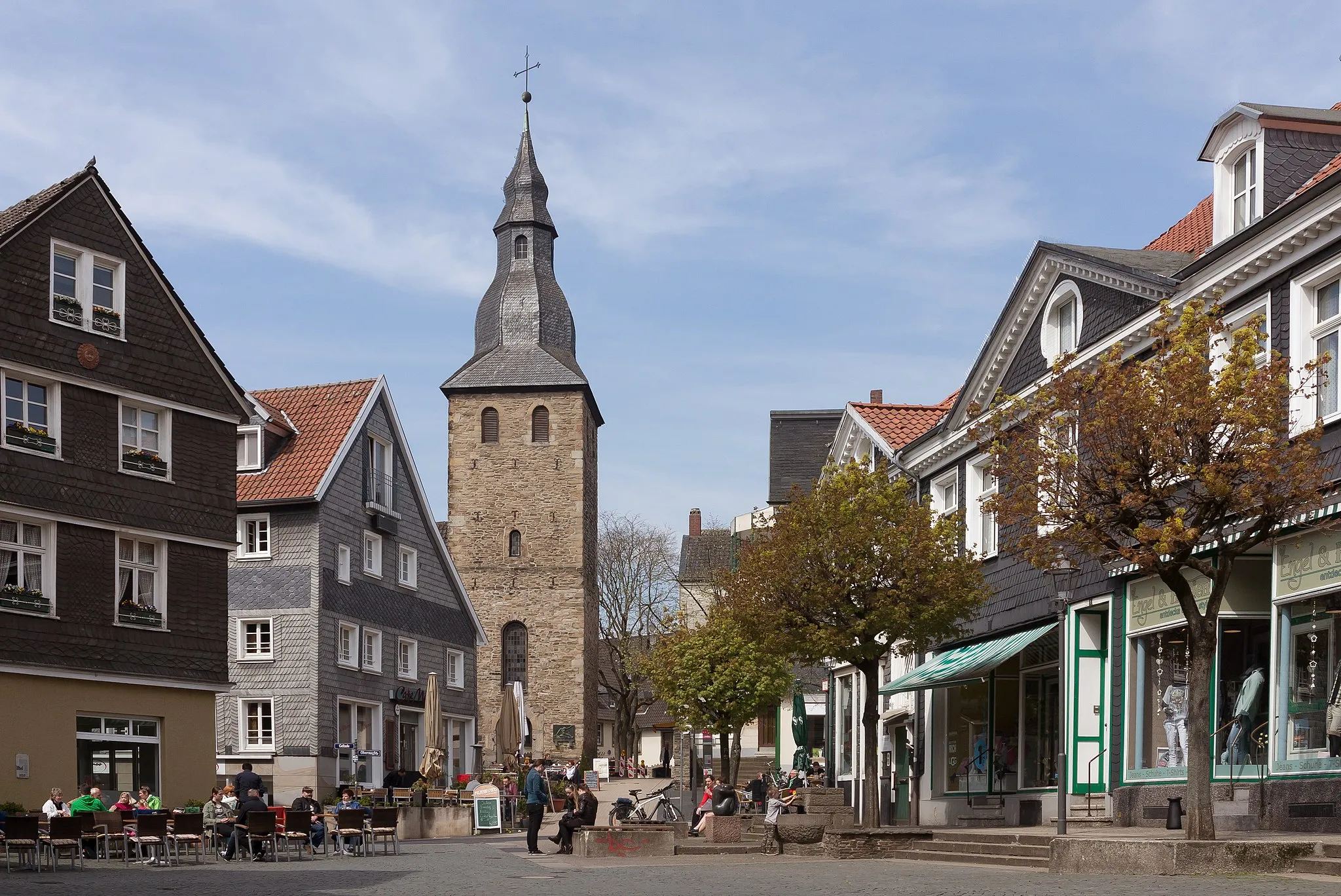 Photo showing: Hattingen, der Glockenturm in the street