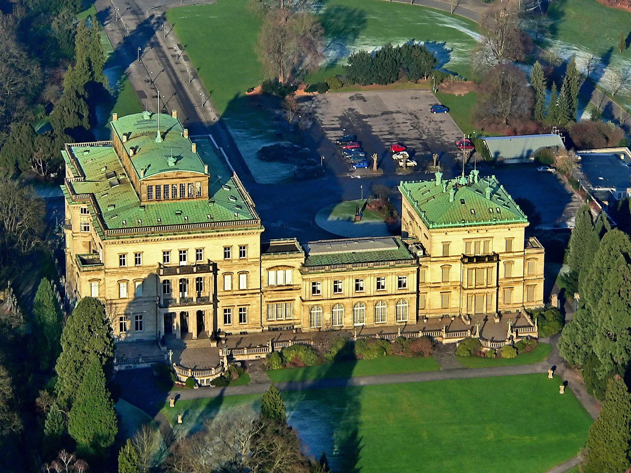 Photo showing: Luftbild der Villa Hügel, das ehemalige Wohnhaus der Krupp-Familie in Essen, Südseite