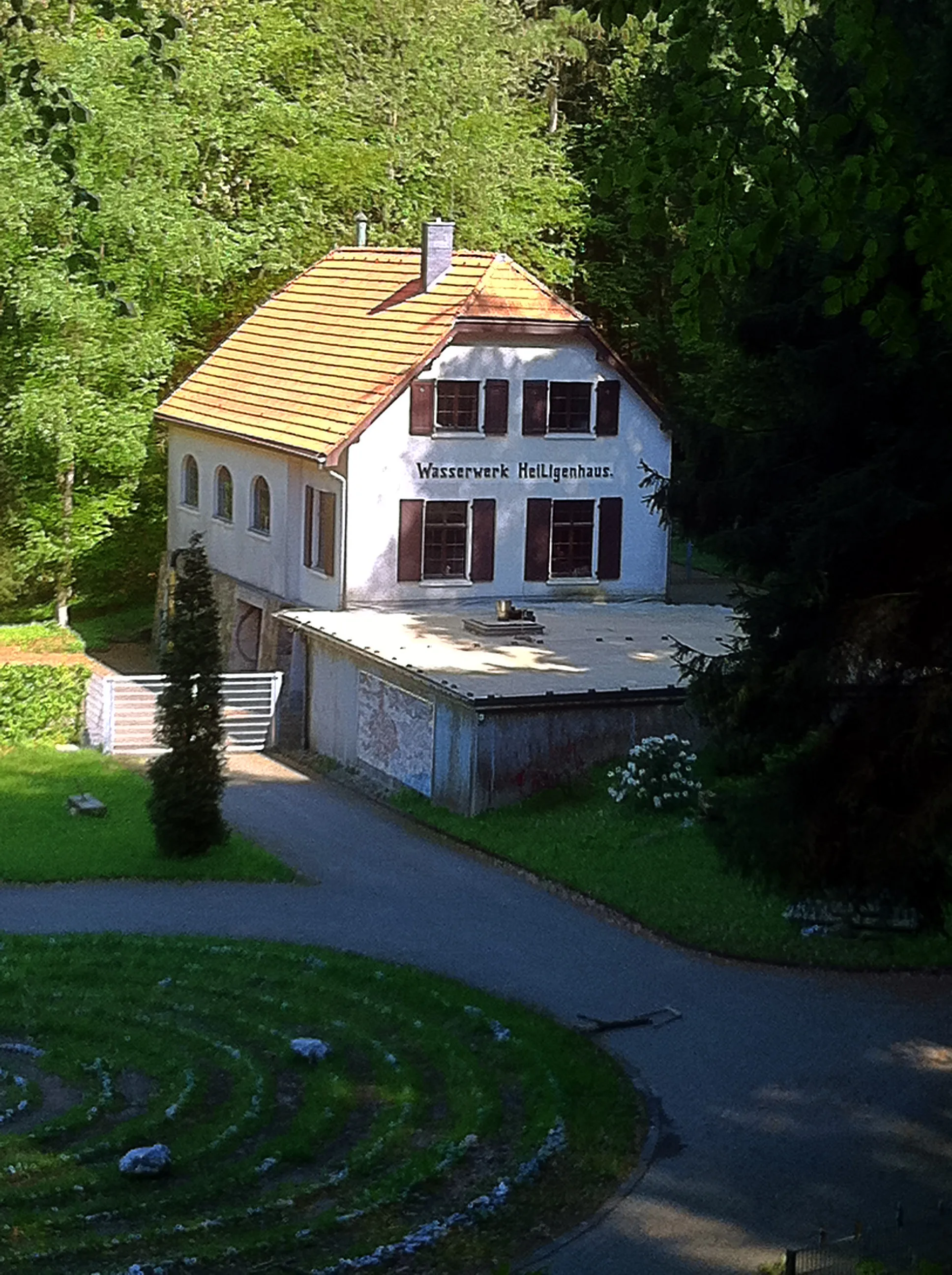 Photo showing: Wasserwerk Heiligenhaus, Im Paradies 2, Heiligenhaus