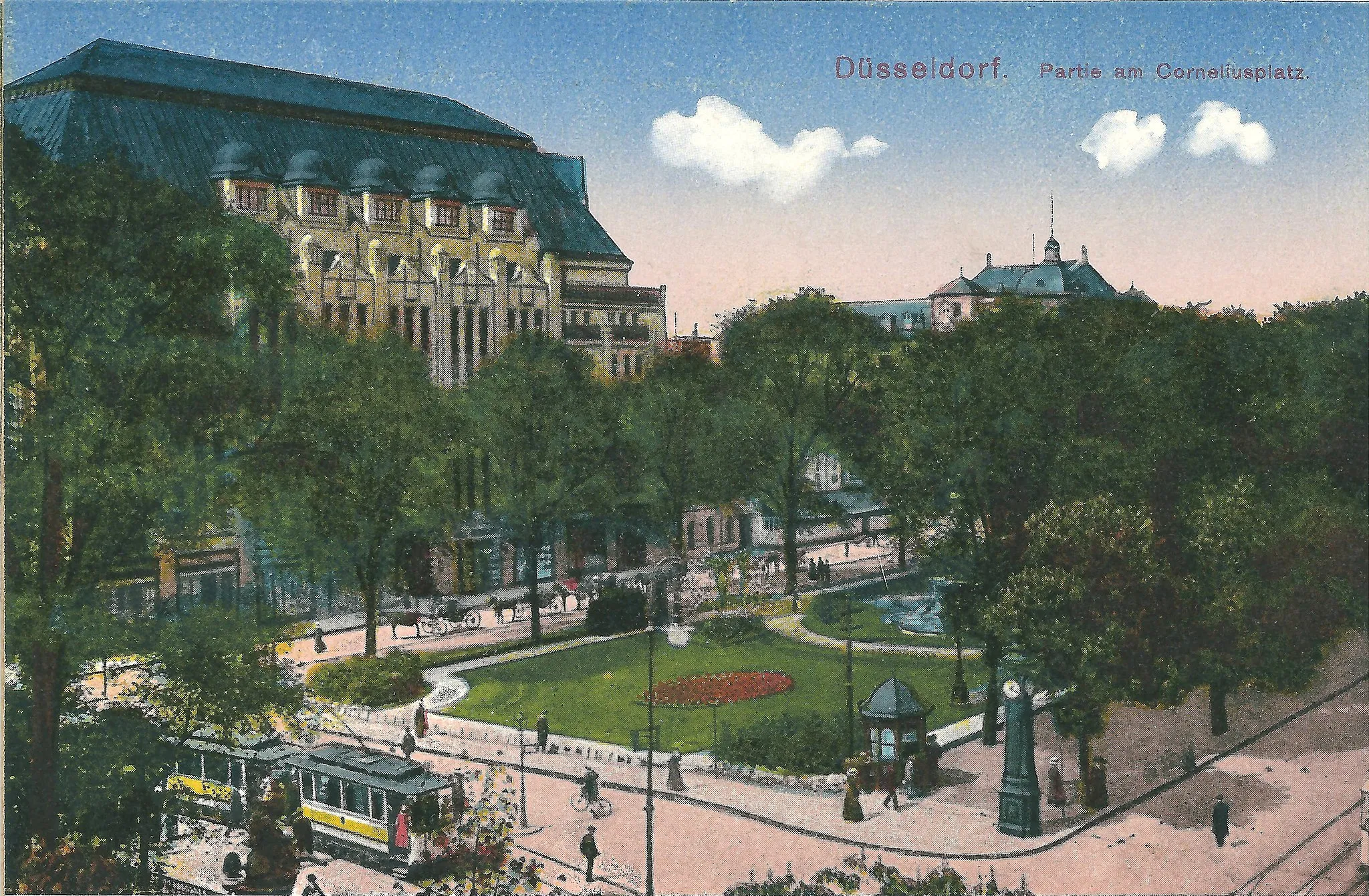 Photo showing: Briefkaart van Düsseldorf Corneliusplatz