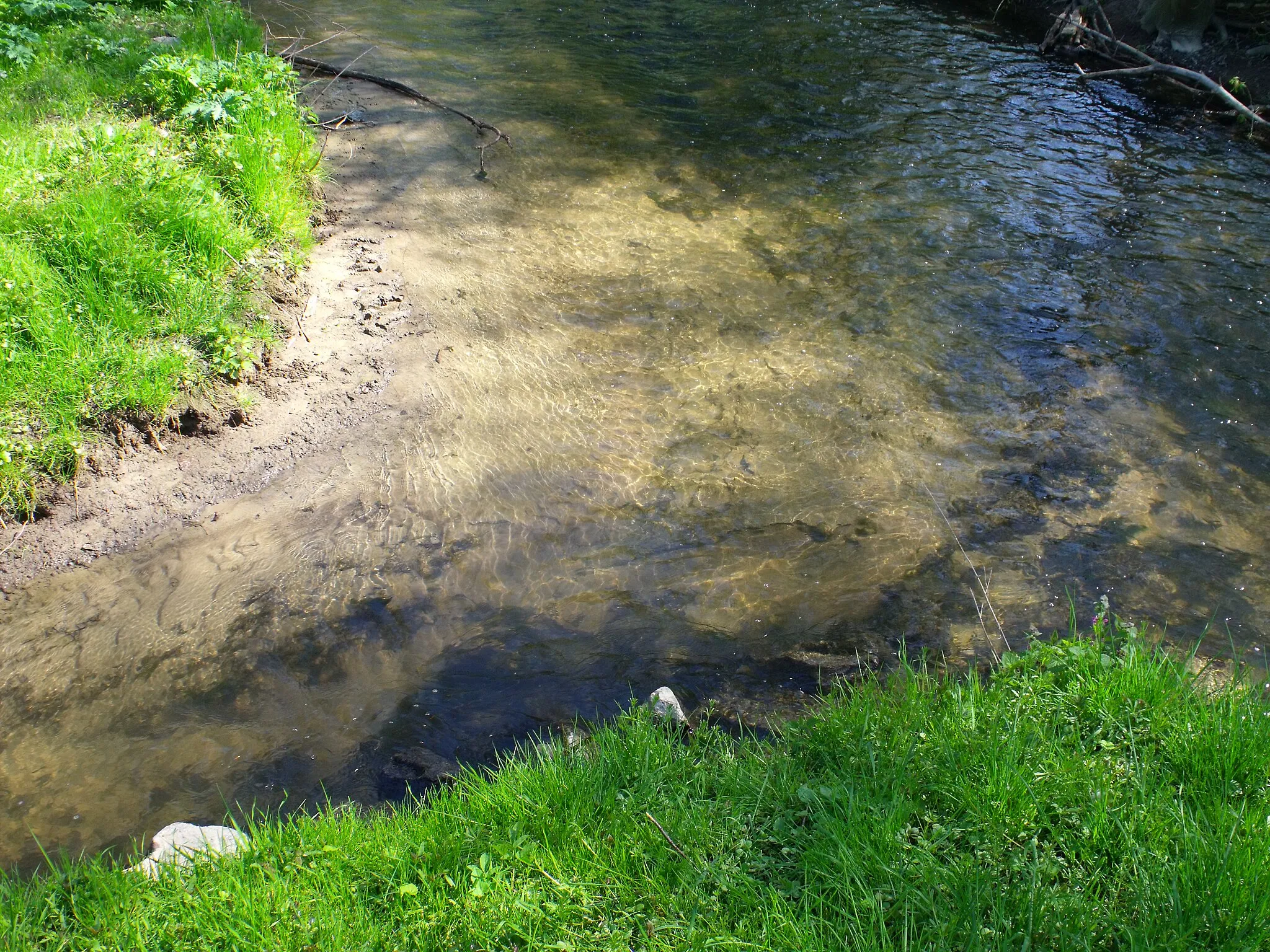 Photo showing: Winkel/Abzweigung des Angerbach Duisburg