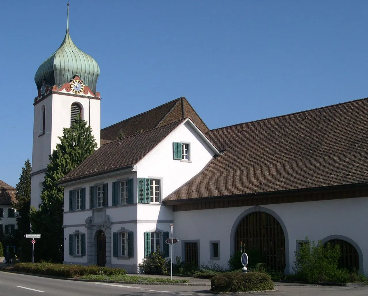 Photo showing: Reformierte Kirche Zurzach mit Kirchgemeindehaus "Arche"