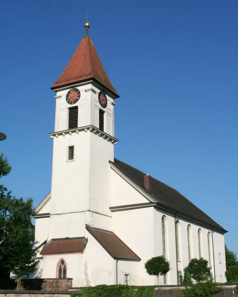 Photo showing: Evangelische Kirche Teningen