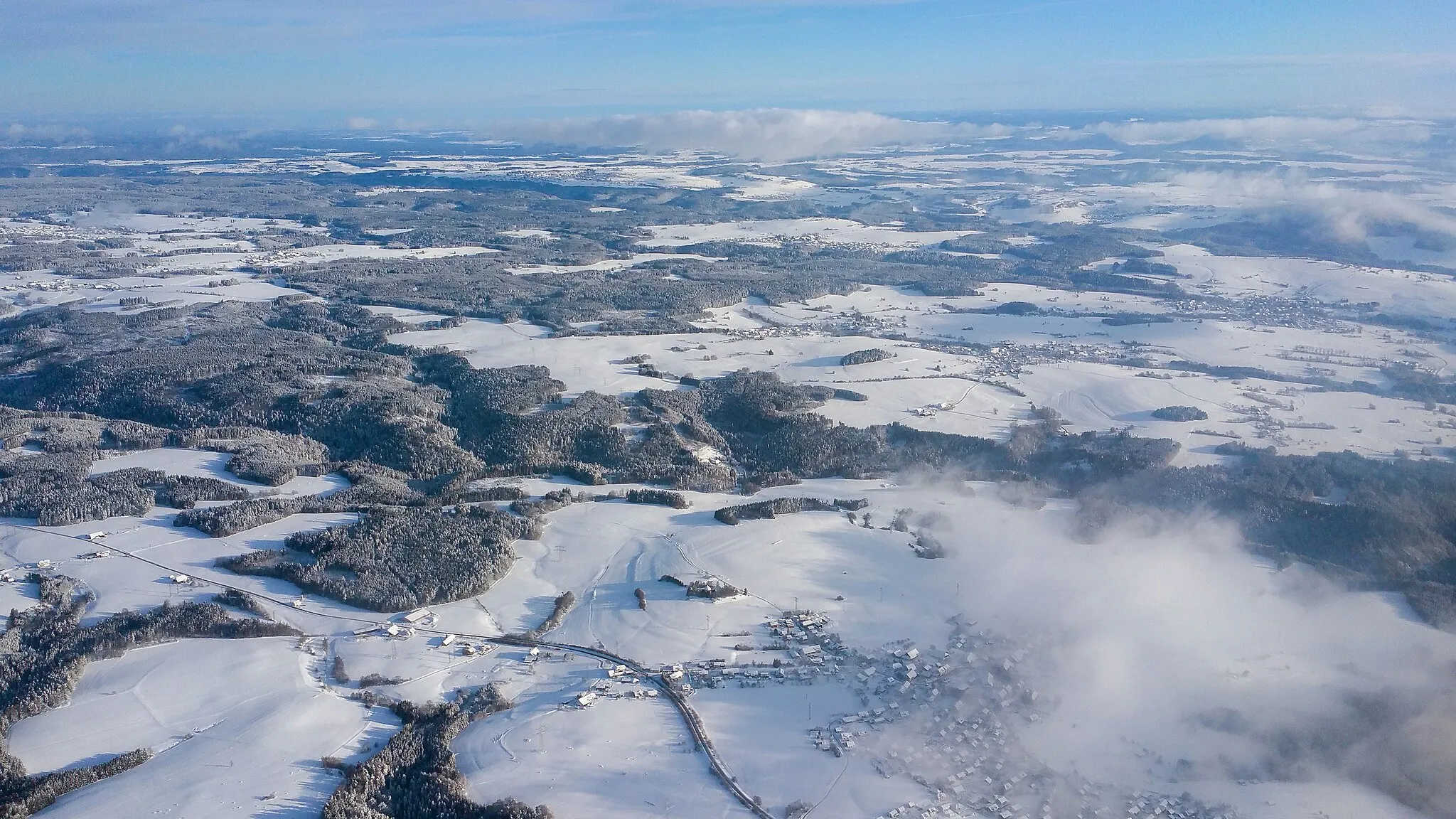 Photo showing: Germany, Baden-Württemberg, approach into ZRH across the Southern part of Black Forest