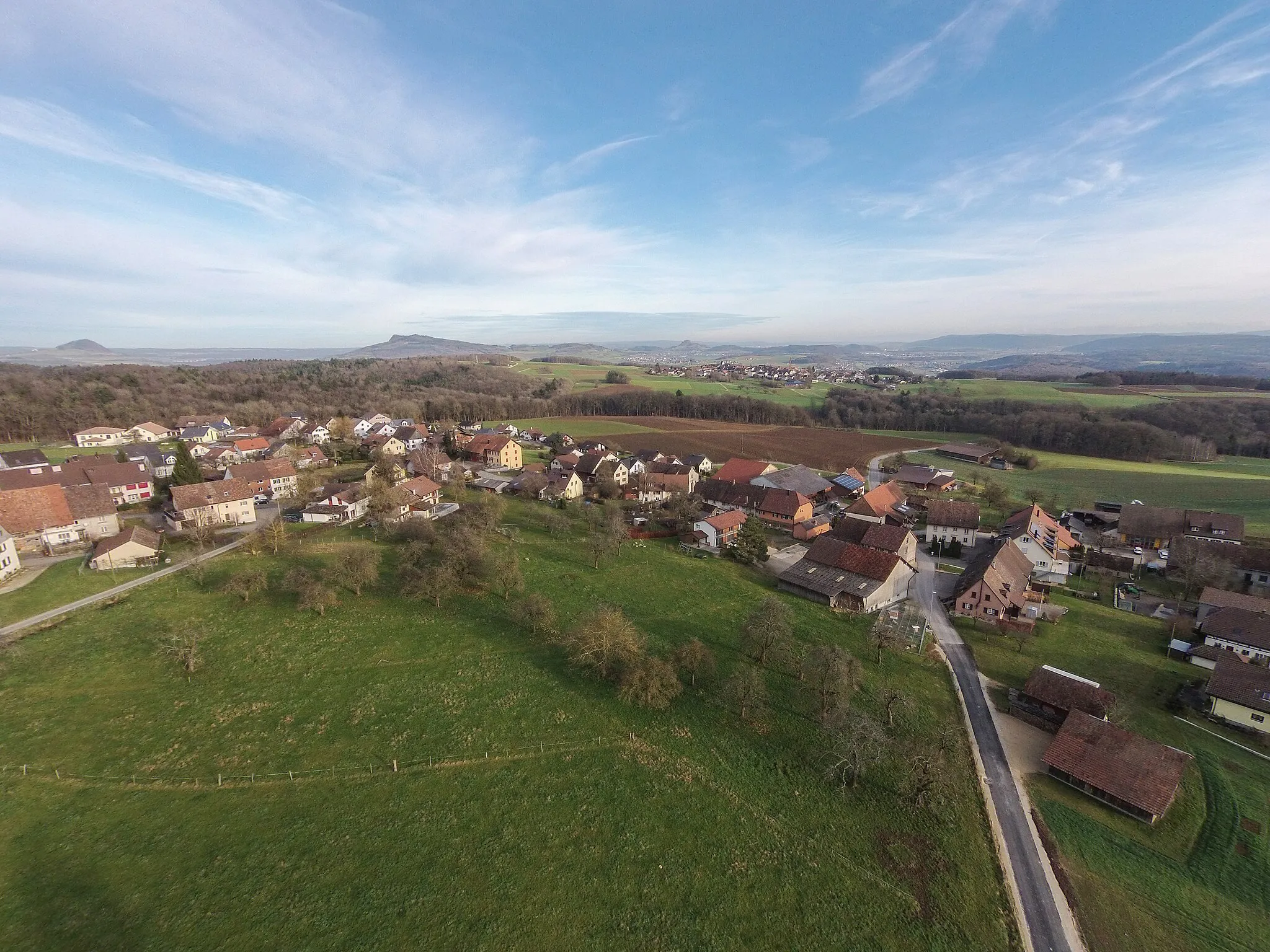 Photo showing: Switzerland, Canton of Schaffhausen, QC aerial picture of Büttenhardt