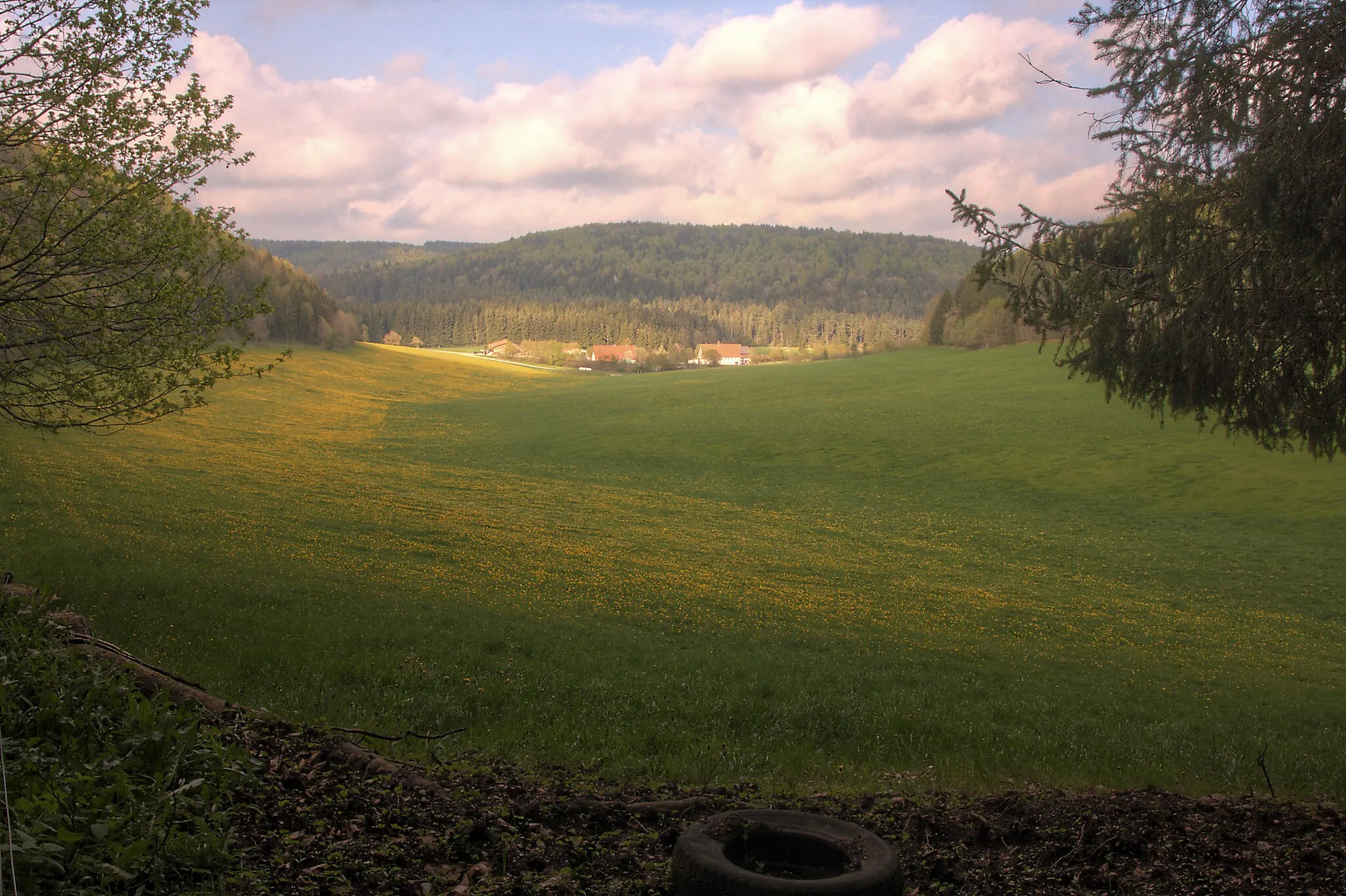 Photo showing: Der Weiler Altental bei Tuttlingen. HDR.