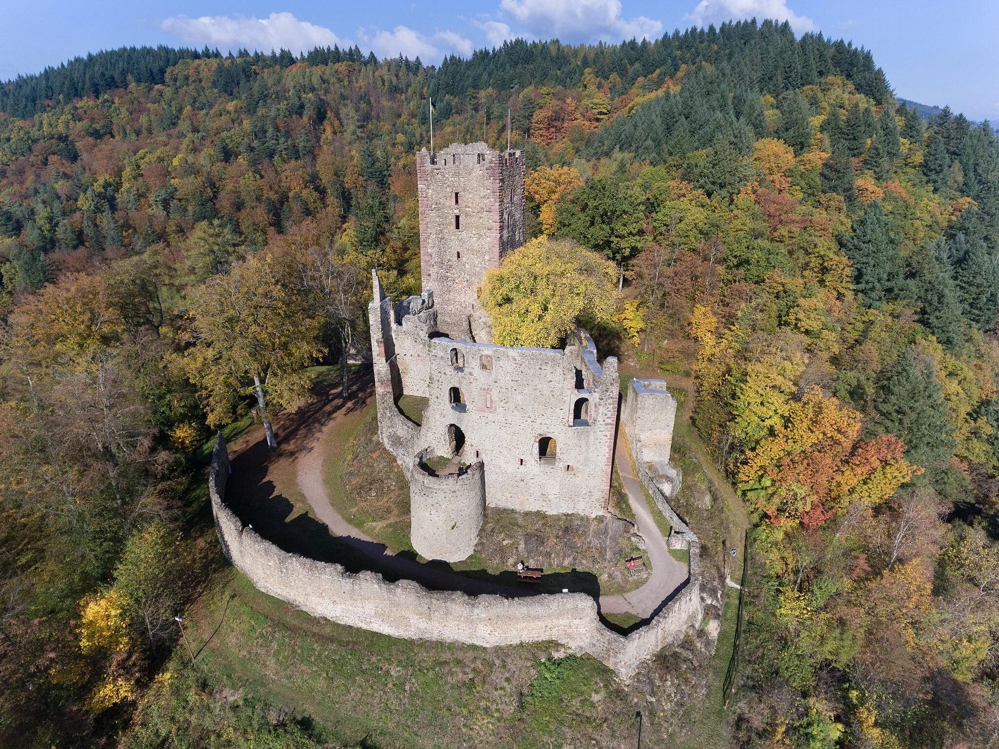 Photo showing: Aerial view Kastelburg