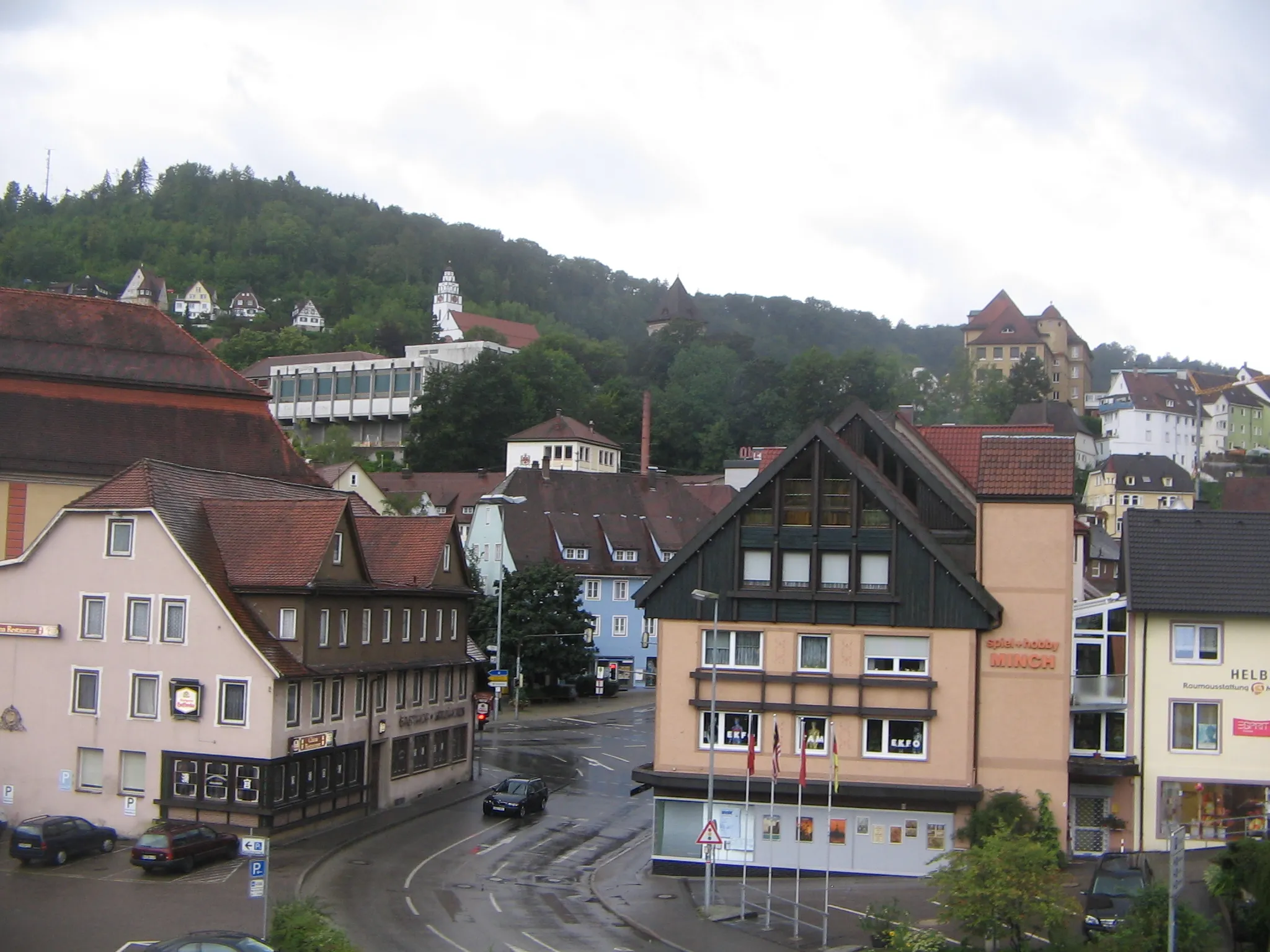 Photo showing: A view of the Unterstadt of Oberndorf am Neckar, taken by me in August 2006.