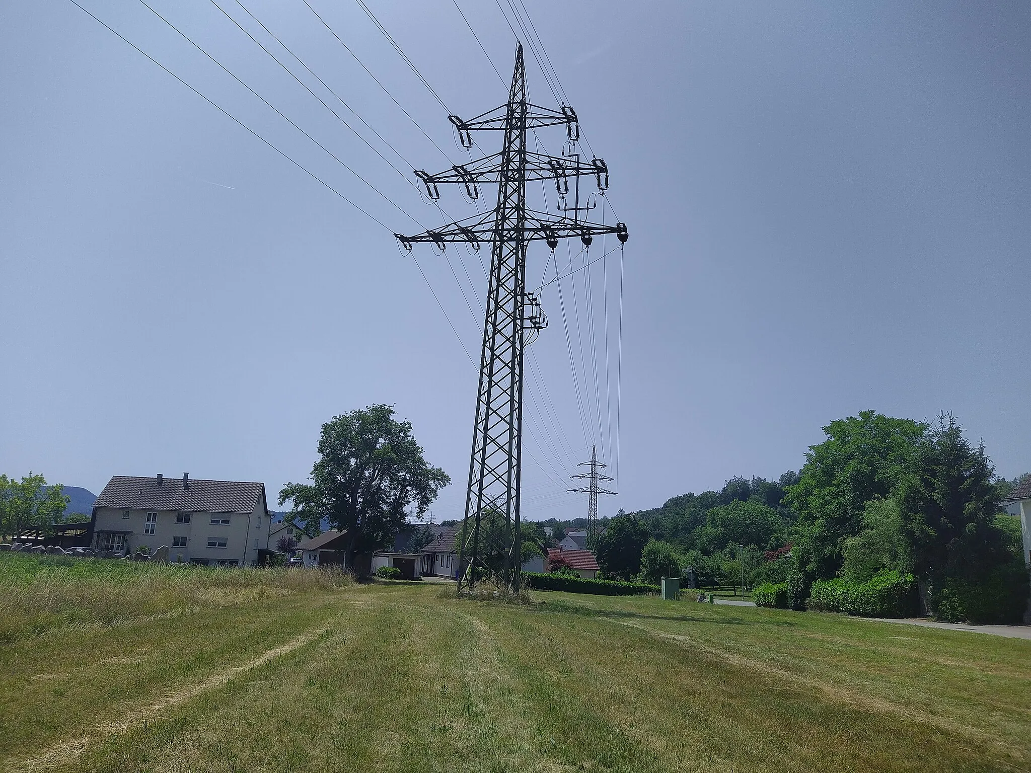 Photo showing: Power line (60/30 kV?) in Albert village