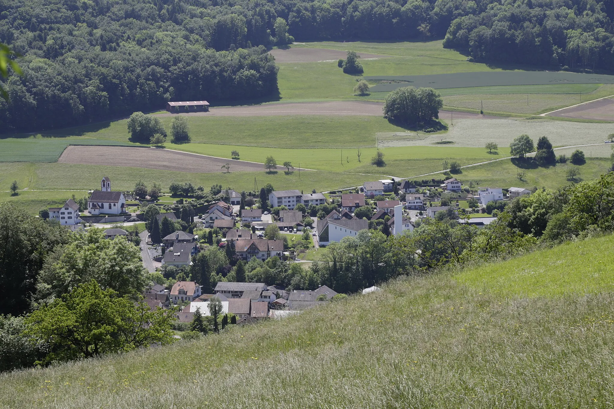 Photo showing: Blick von der Trumleste auf Obermumpf.