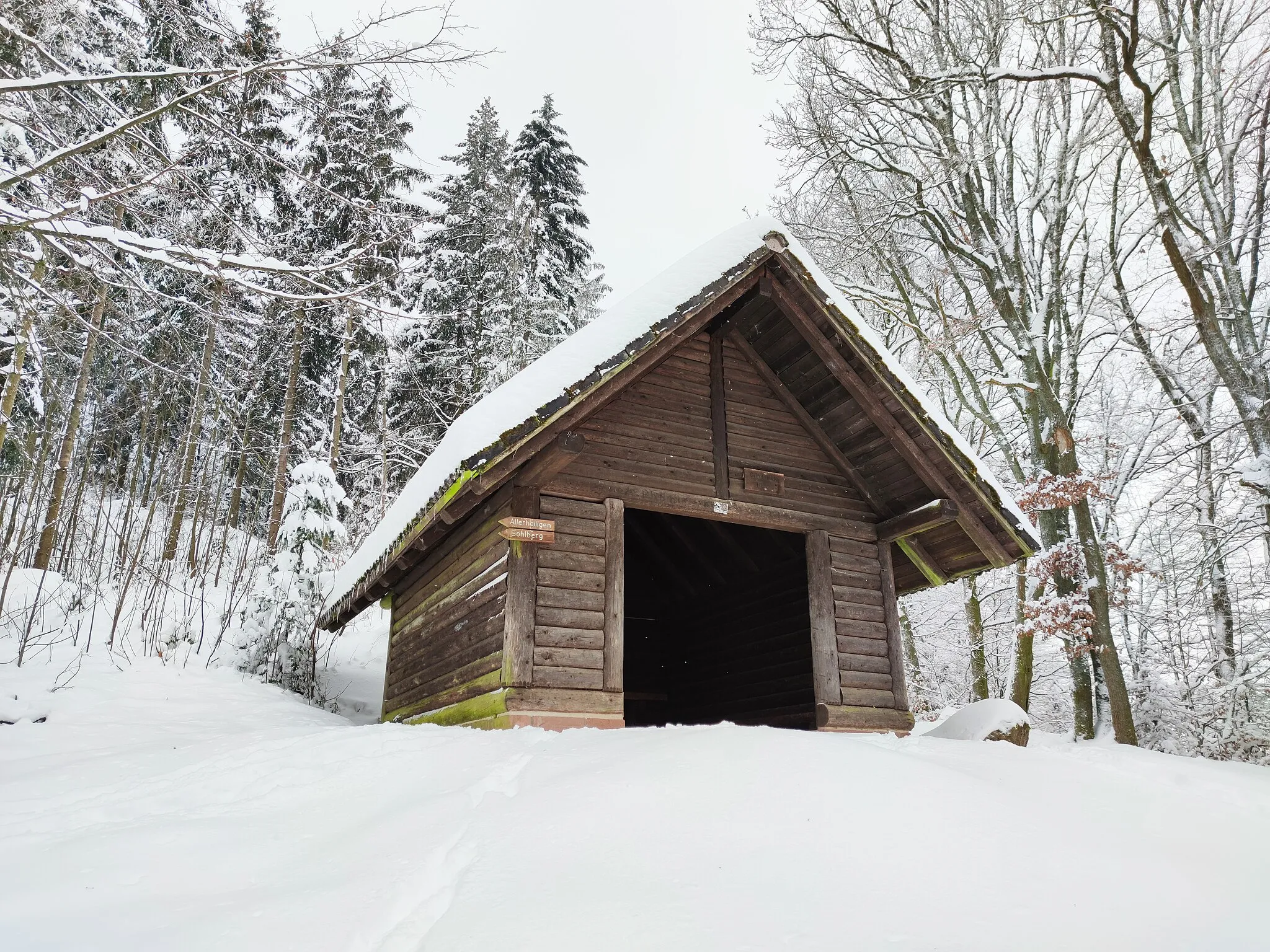 Photo showing: Grindeblick-Hütte am Simmersbacher Kreuz im Winter